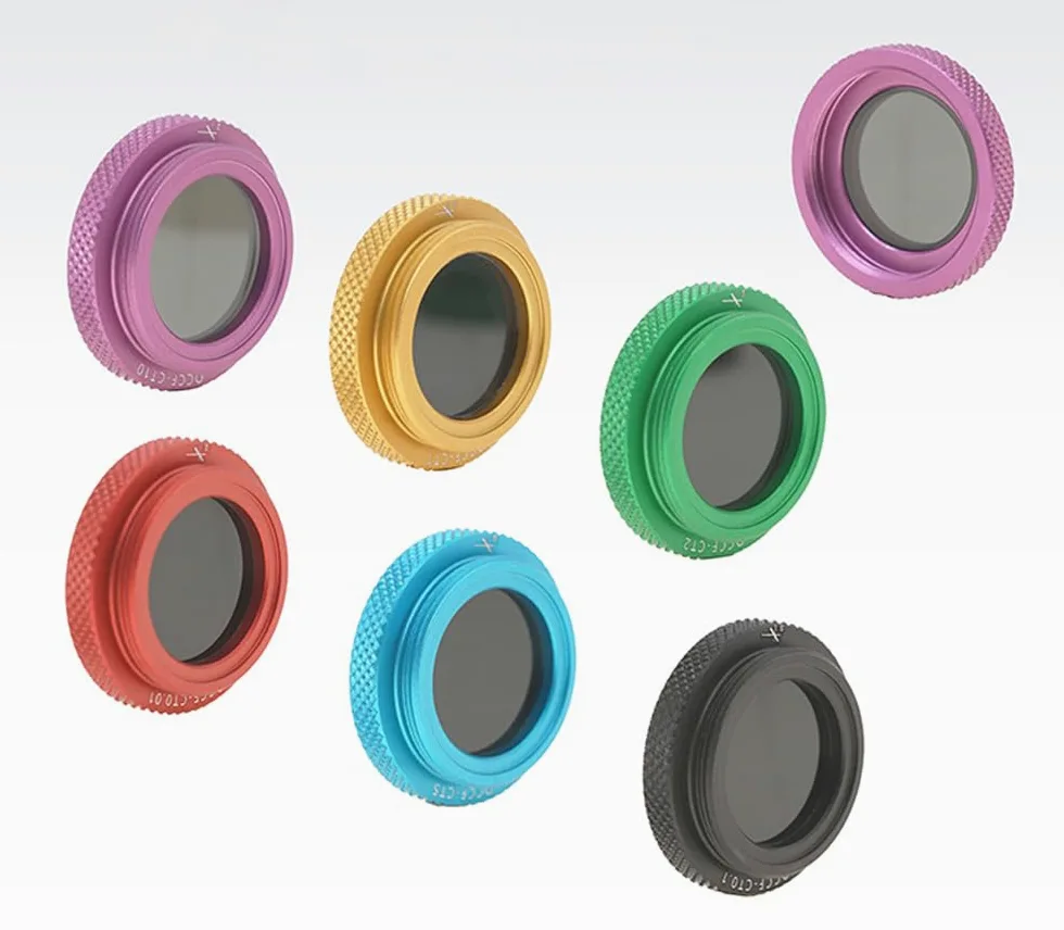 Filtro de densidad neutra de 20 mm con soporte de montaje - Roscas C-Mount/SM1 - Filtro óptico, 1 unidad(5% Transmittance C-Mount Thread)