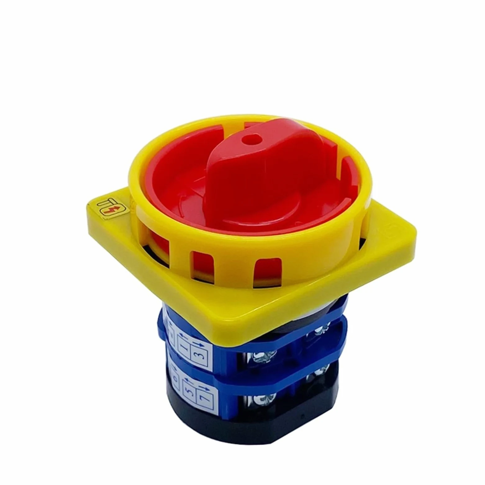 Perilla de interruptor giratorio de dos posiciones, encendido y apagado, 2 polos, interfaz de usuario, 690 V, 25 A, candado, cambio de leva, corte de energía, HZ12A-25/01, 1 unidad