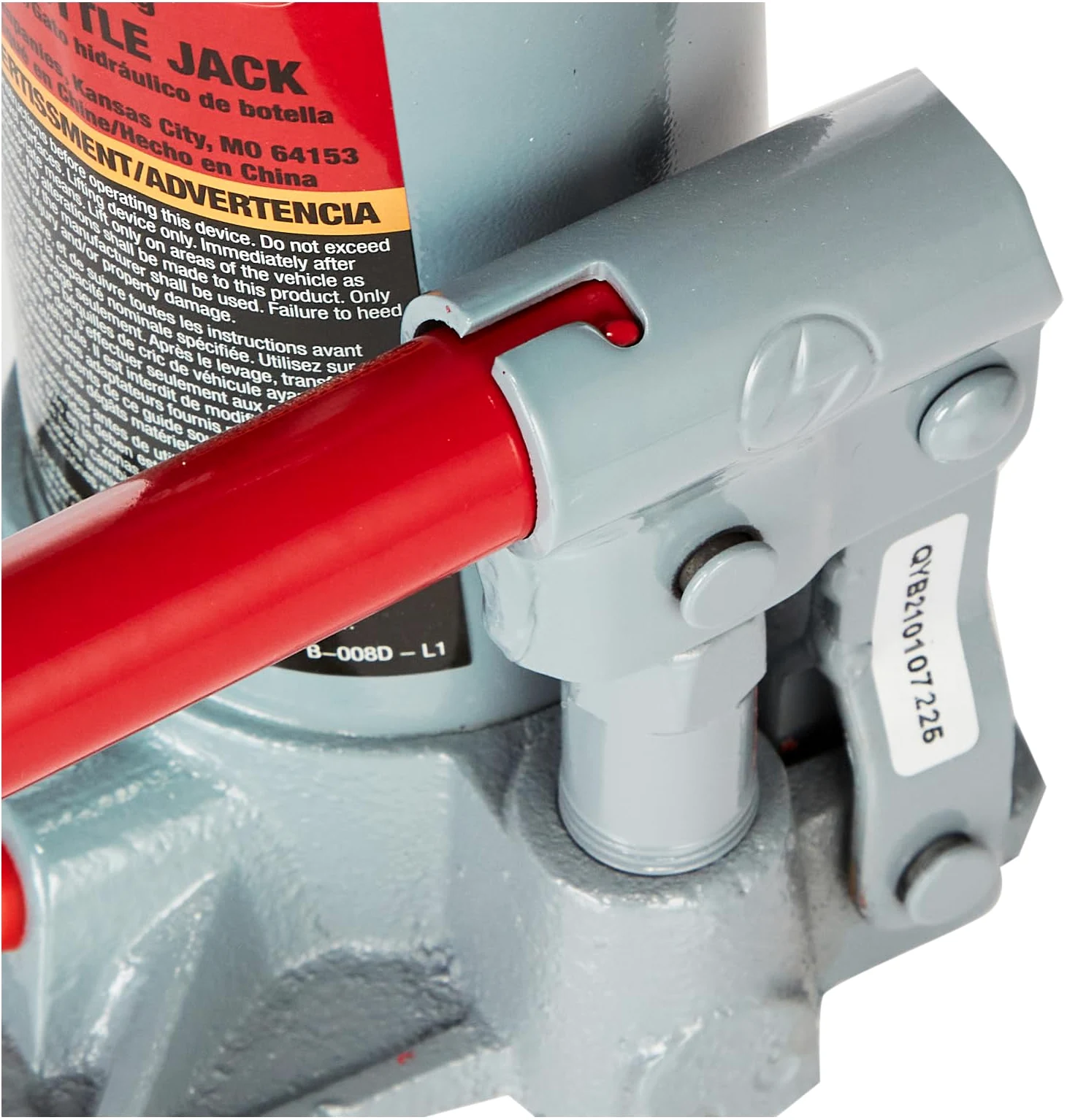 Pro-LifT B-008D - Gato hidráulico Gris para Botella (Capacidad de 8 toneladas)