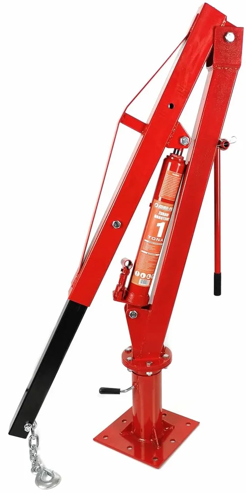 IMJ-Global Grúa Hidráulica Gruetta 1T | Giratoria 360° | Plegable | Elevación de Motor para Taller de Furgoneta