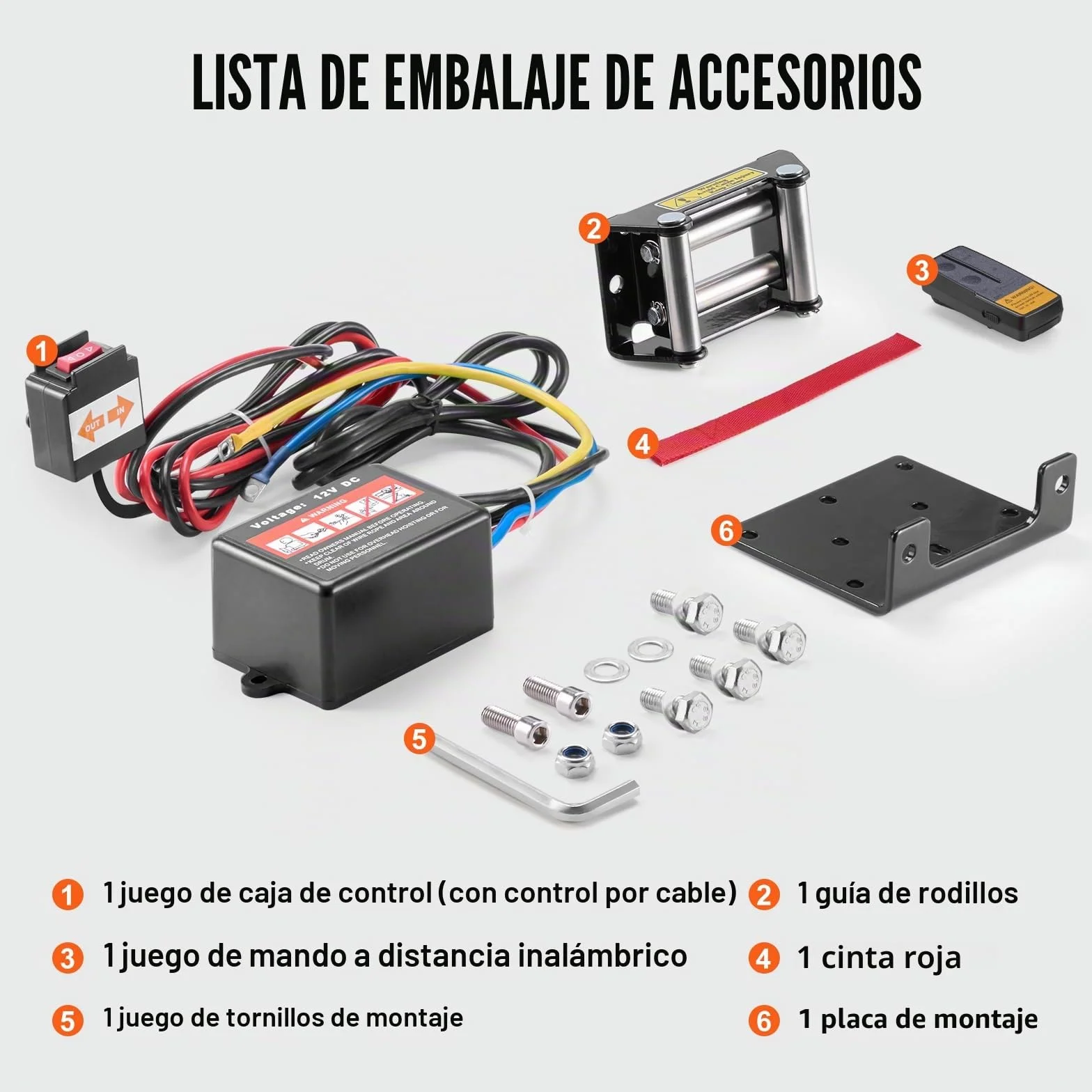 VEVOR Cabrestante eléctrico Capacidad de tracción 1814 kg 12 V CC con Cable de Acero de 7 Hilos 118,7 cm Control Remoto inalámbrico y con Cable IP55 Impermeable cabrestante para Remolque ATV UTV