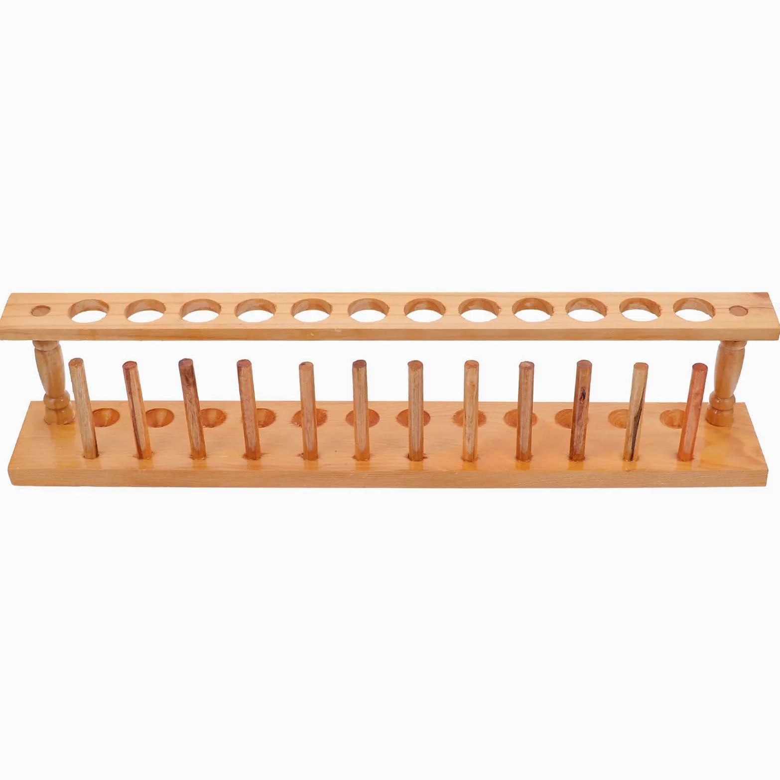 Soporte Práctico que No Daña Manos para Laboratorio y Escuela Estante de Madera y Duradero Organizador Funcional para Tubos de Ensayo