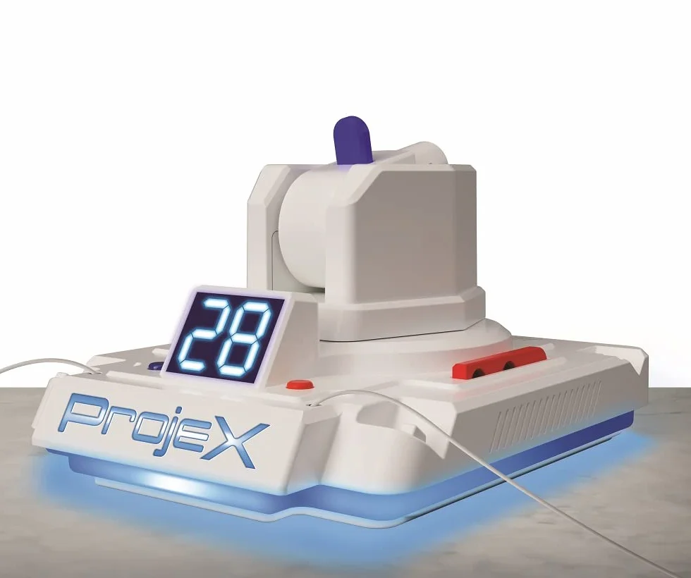 Bizak Projex Proyector de Juegos Arcade, 2 Pistolas Laser, 3 Niveles de Dificultad, Regalo para Niños 6+