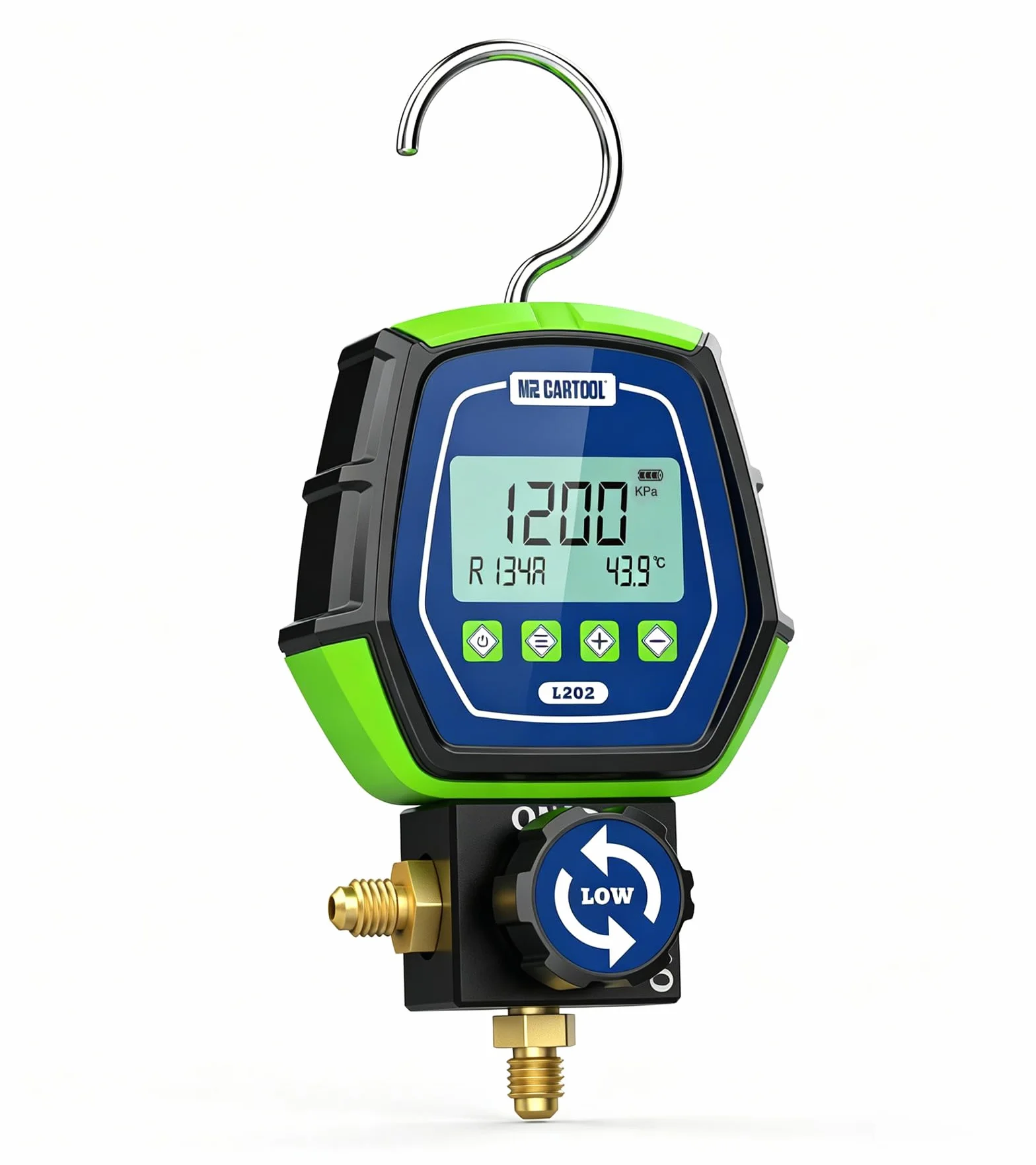 MR CARTOOL Manómetros Digitales Bomba de Vacío Aire Acondicionado R32 R134A R410A HVAC Probador Fugas Refrigeración