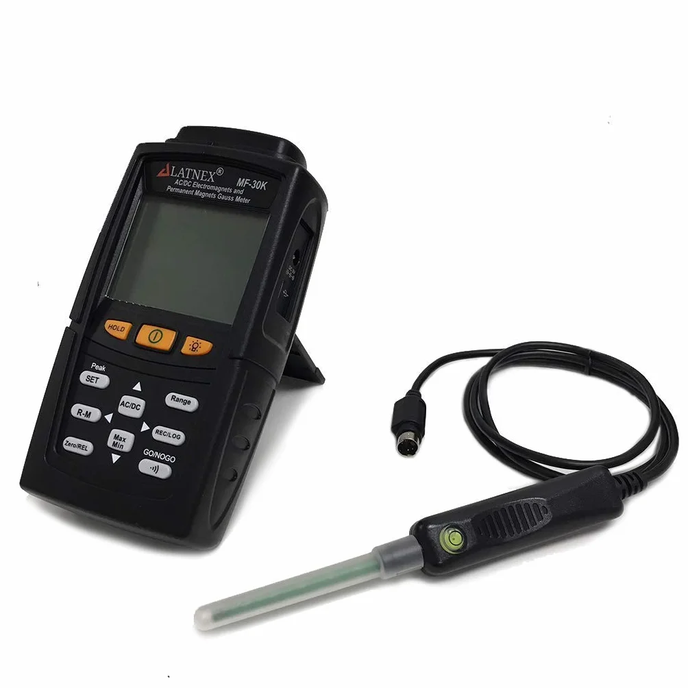 MF-30K AC/DC Gauss medidor con certificado, mide la fuerza de los campos magnéticos y el poste (imán residual, permanente). Medición de nivel de campos electromagnéticos de CA alta integrada <15000G