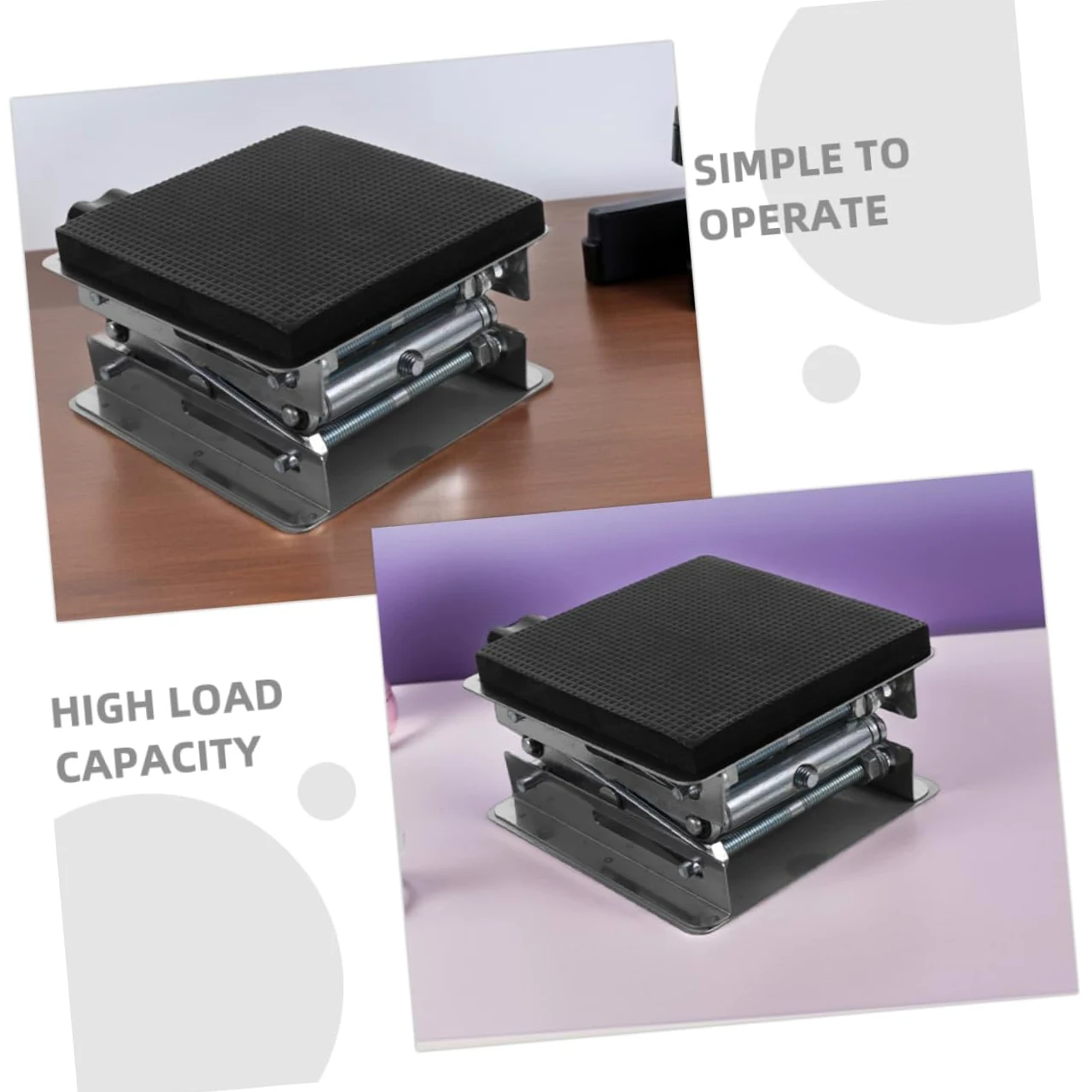 Mesa de elevación de acero inoxidable de 15 kg, plataforma de elevación de tijera, altura ajustable para soporte de laboratorio