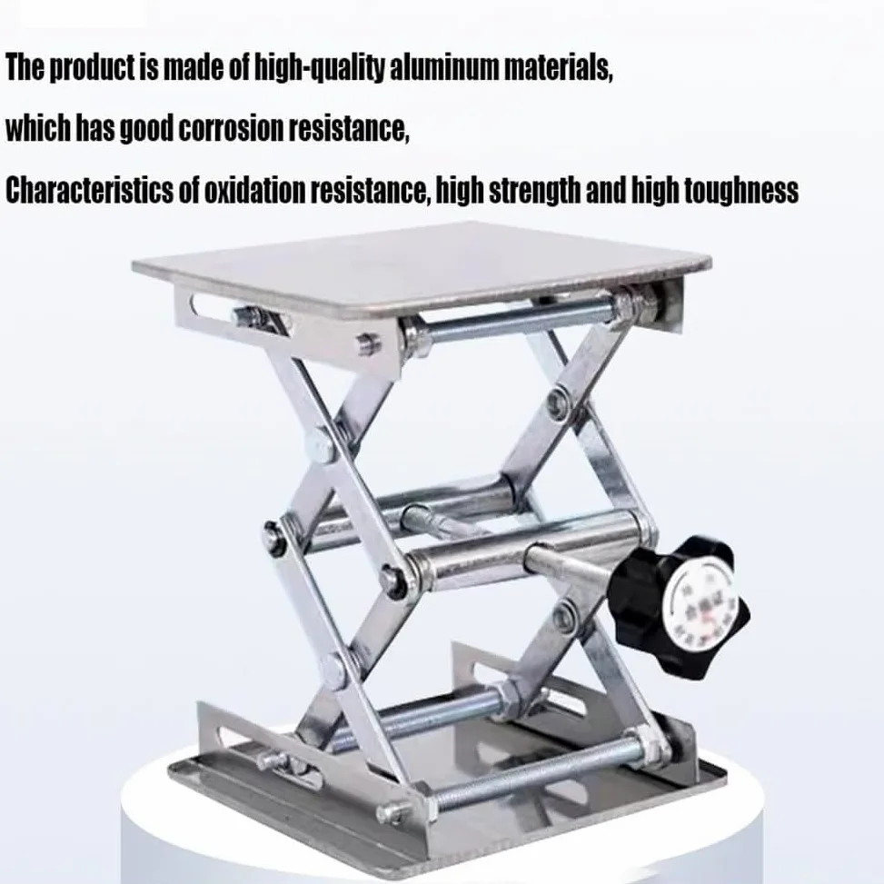 Mesa elevadora de tijera, estante de acero inoxidable para gato de laboratorio, gran capacidad de carga para un fácil manejo y transporte