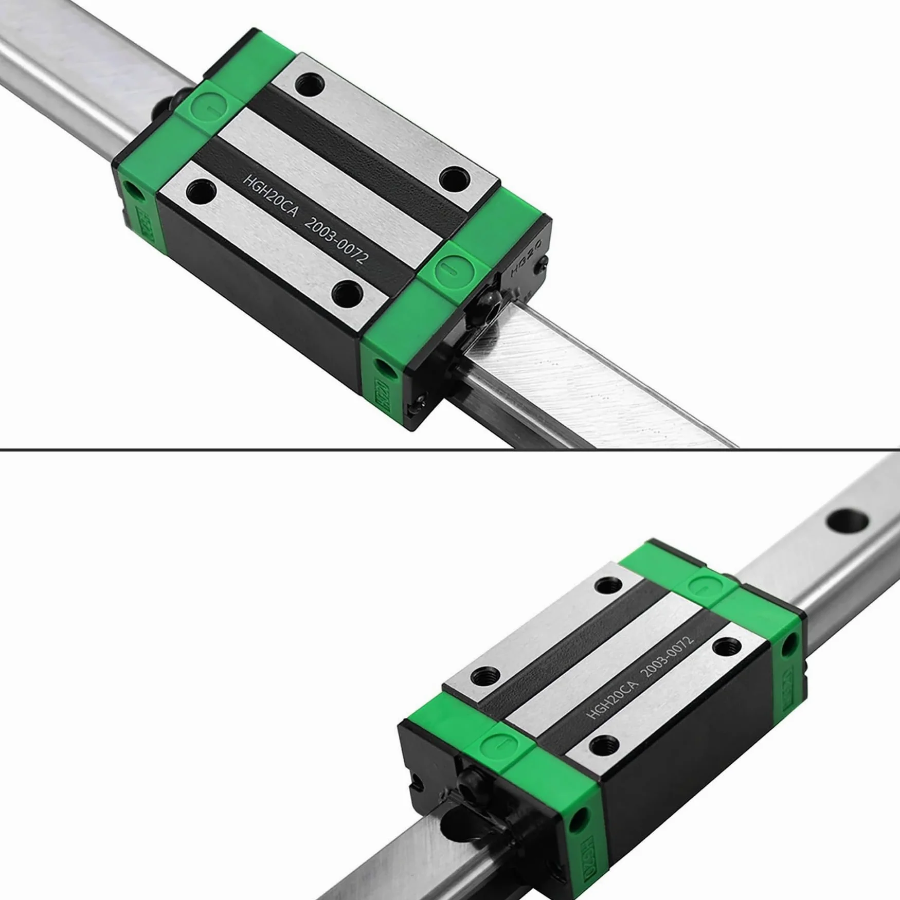 HGR20 200 mm 2 unidades de rieles lineales con 4 bloques de cojín de rodamiento HGH20CA de 20 mm para impresoras 3D DIY y máquinas fresadoras CNC