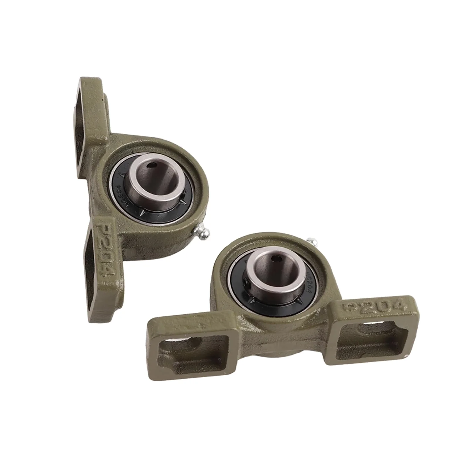 Rodamientos pequeños, 2 piezas, 12-80 mm de diámetro, rodamiento de bolas de dos pernos, carcasa de bloque de almohada, rodamiento de autoalineación, soporte de eje, rodillo esférico(UCP205 25 mm)