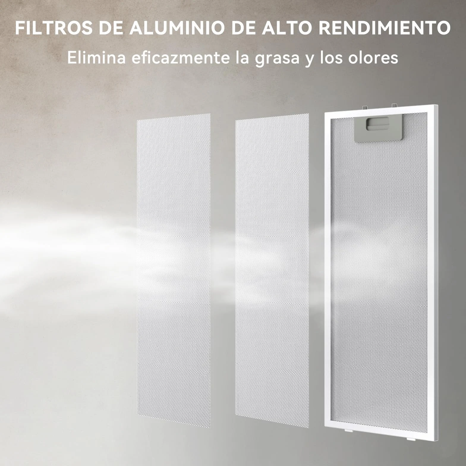 Hermitlux Campana Extractora Telescópica 60cm 360m³/h Acero Inoxidable LED