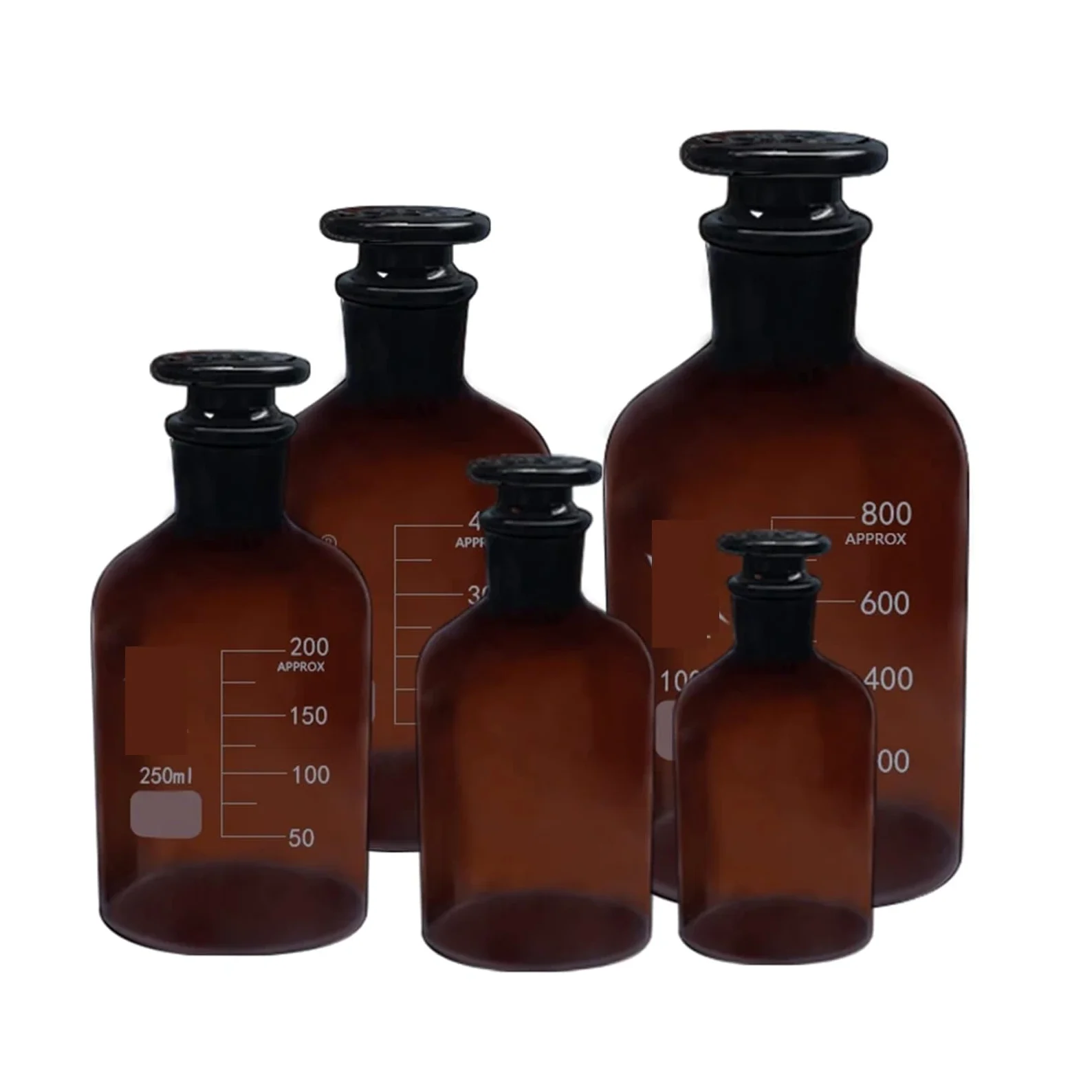 Frascos para reactivos, Frasco de reactivo de Boca pequeña de Laboratorio, Boca esmerilada, 60/125/250/500/1000 ml(1000mllx1pcs)