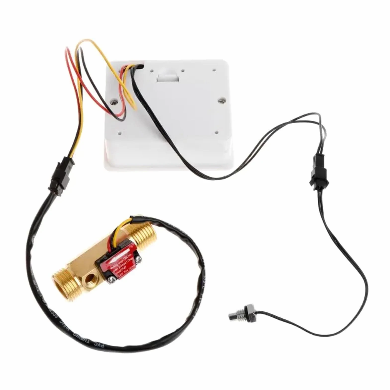 Medidor de flujo digital agua Registro tiempo temperatura con sensor G1/2