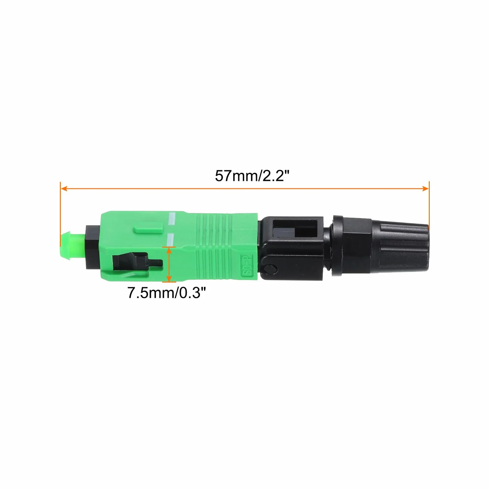 QUARKZMAN Conector Rápido Fibra Óptica SC/APC Adaptador Monomodo Empotrado para Red CATV Paquete 6