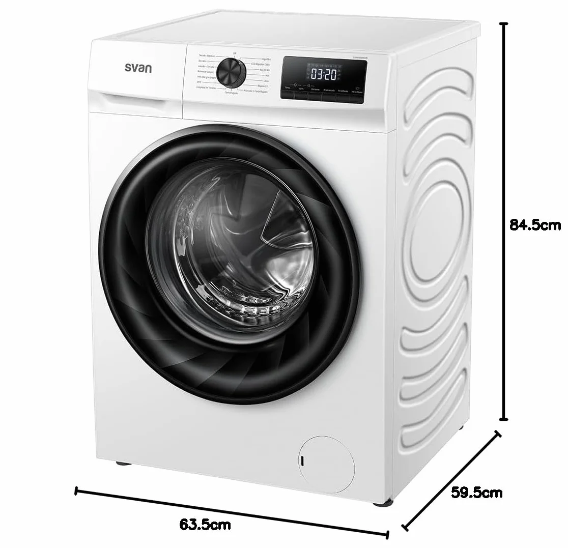 Svan Lavadora Secadora Condensación 9Kg Carga Frontal Blanco 1750W 1400rpm Motor Inverter