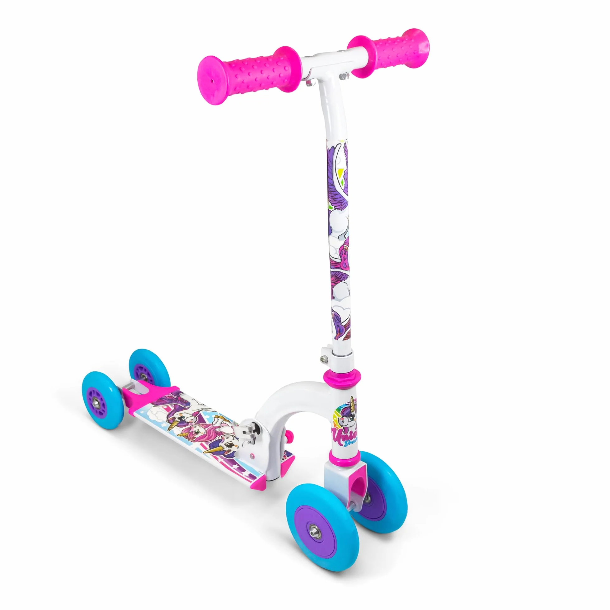 OZBOZZ SV20004 Unicorn My First Scooter Ruedas Blancas Rosas y Azules