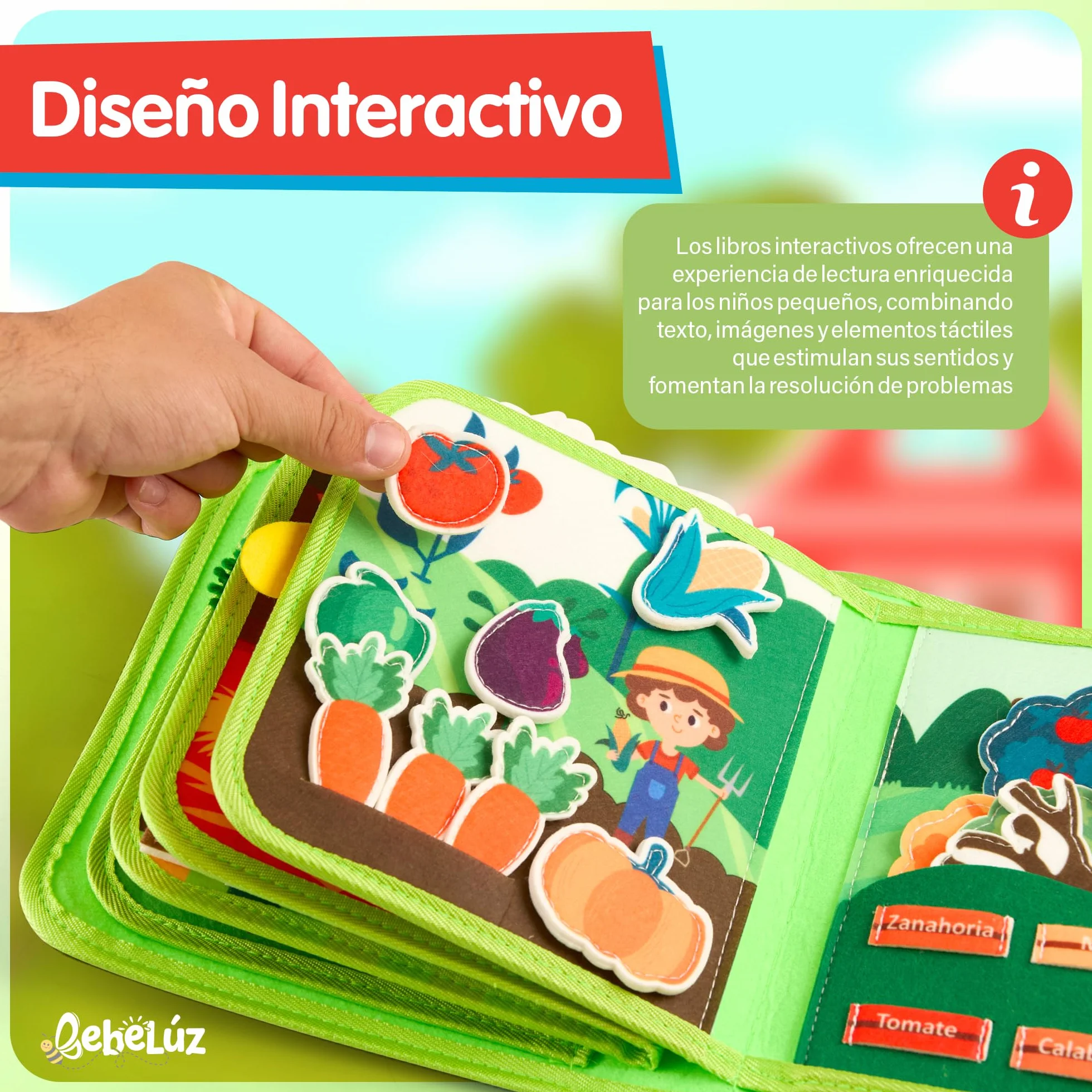 Libro Montessori en Español - Busy Board 20 en 1, Busy Book Interactivo de Animales Granja para Bebé