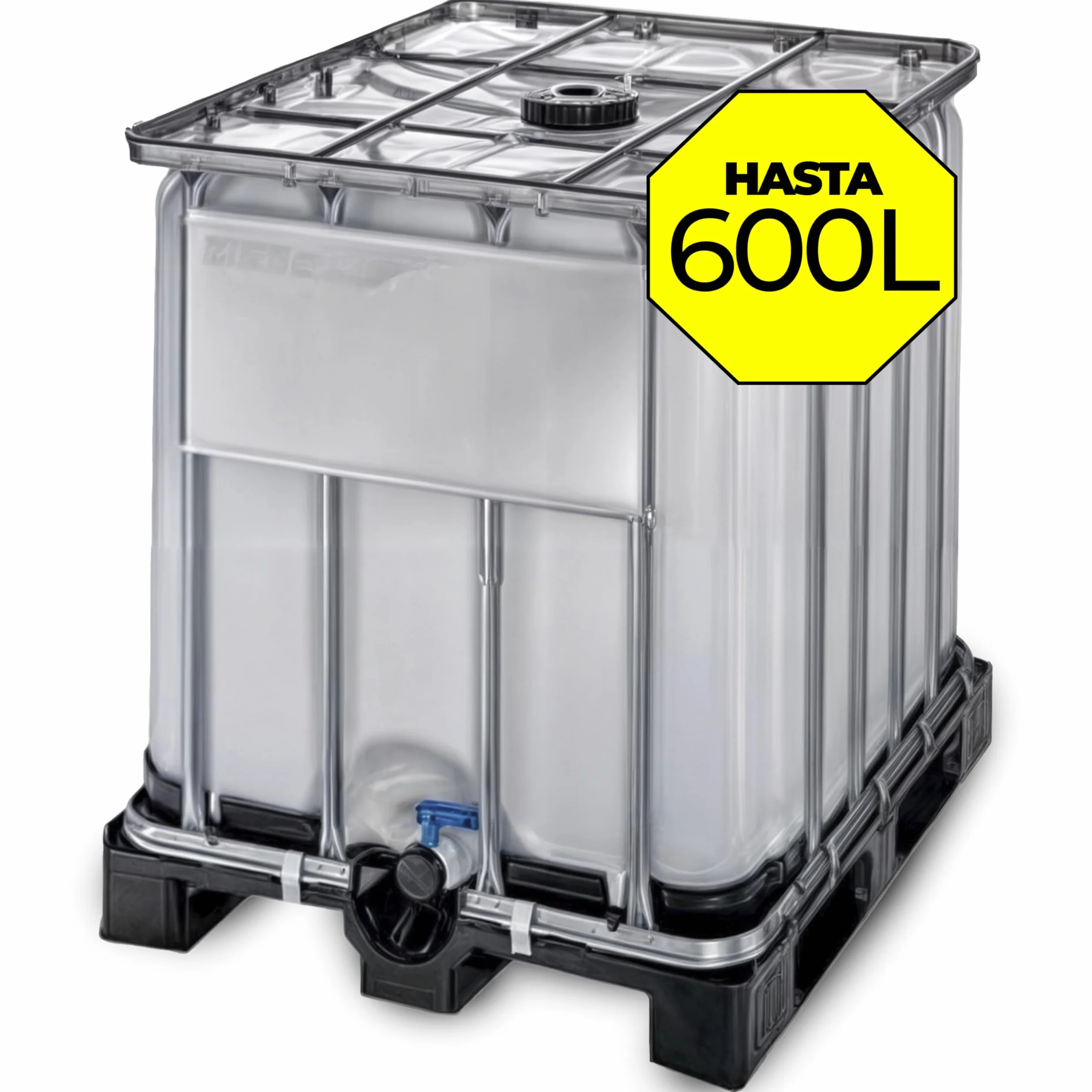 Werit Contenedor Depósito 600 litros con Palet de plástico ADR