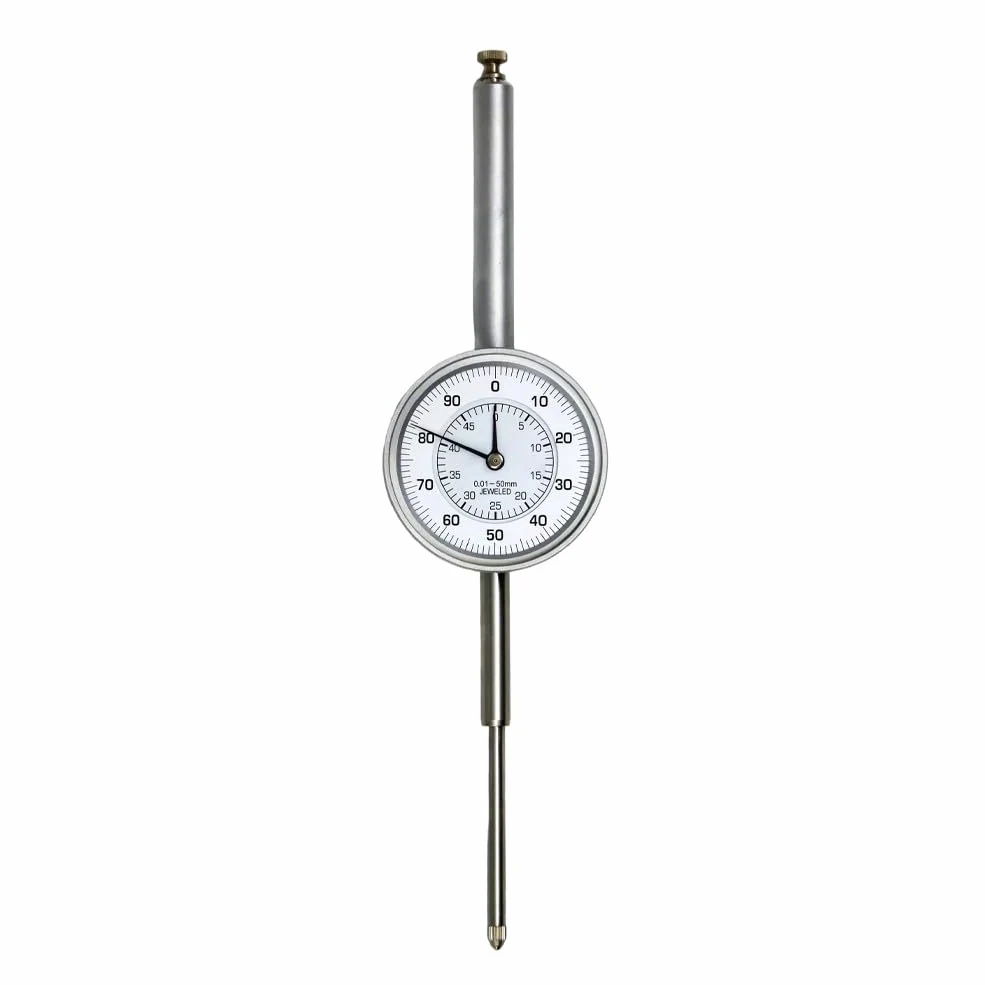 para reloj Comparador de Precisión 0-50mm con Resolución 0.01mm y Tornillo de Fijación para Medición Industrial