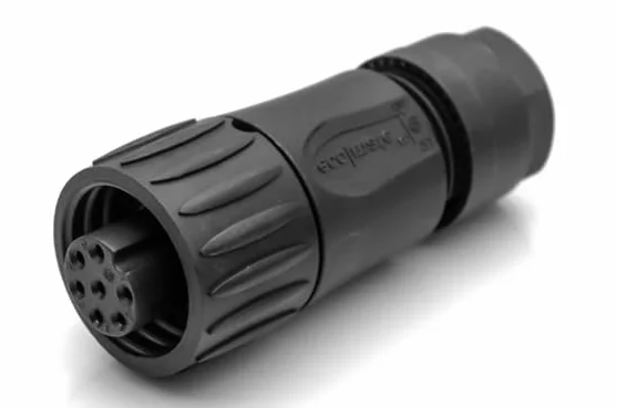 Amphenol Ecomate C016 30D006 110 12 Caja de cables de 6 pines conector redondo negro