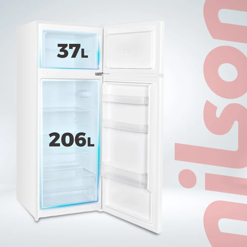 Nilson Frigorífico 2 Puertas Blanco NF145500E 206 L Puerta Reversible Eficiencia Energética Clase E