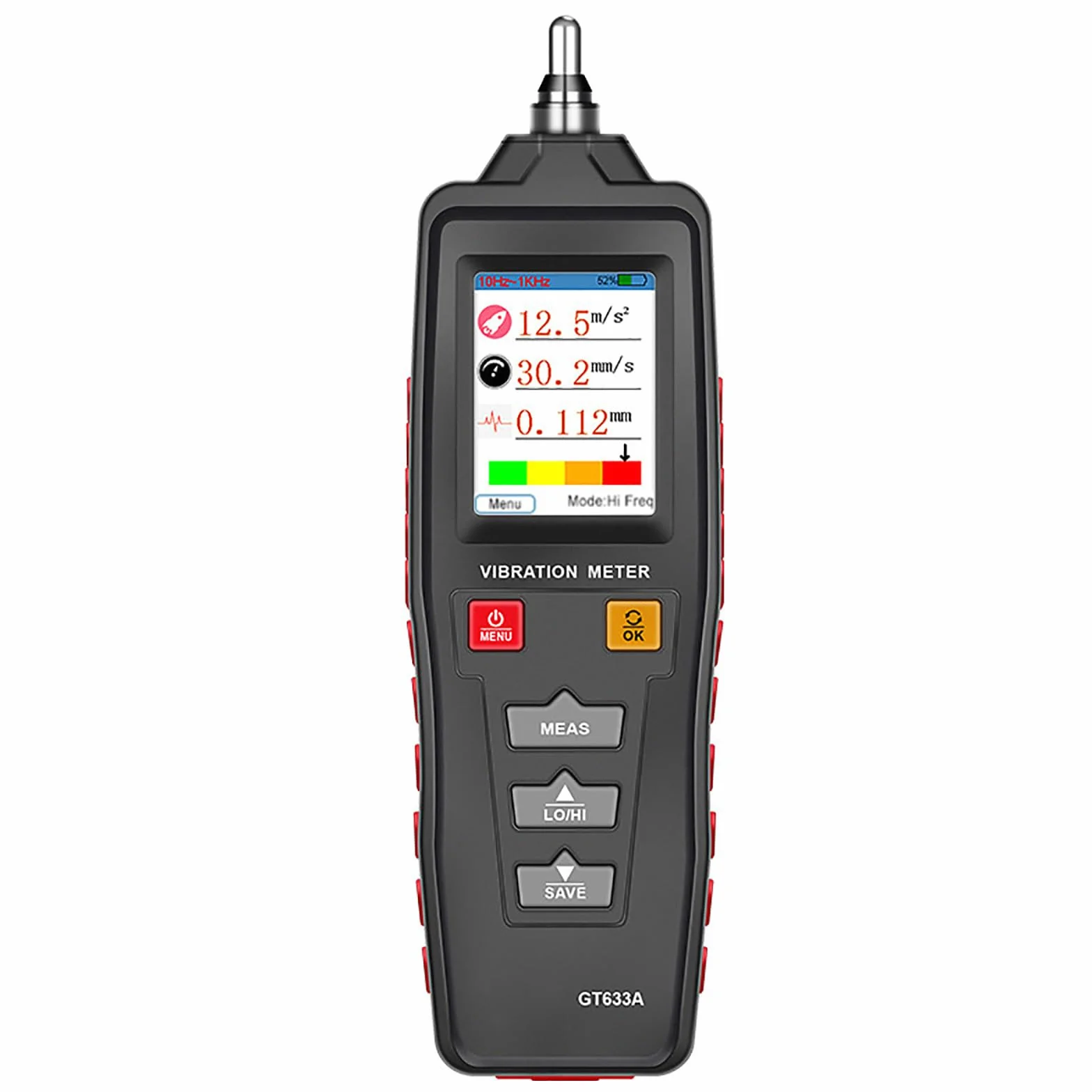 Medidor digital de vibraciones con pantalla LCD para aceleraciones precisas, instrumento de vibración y