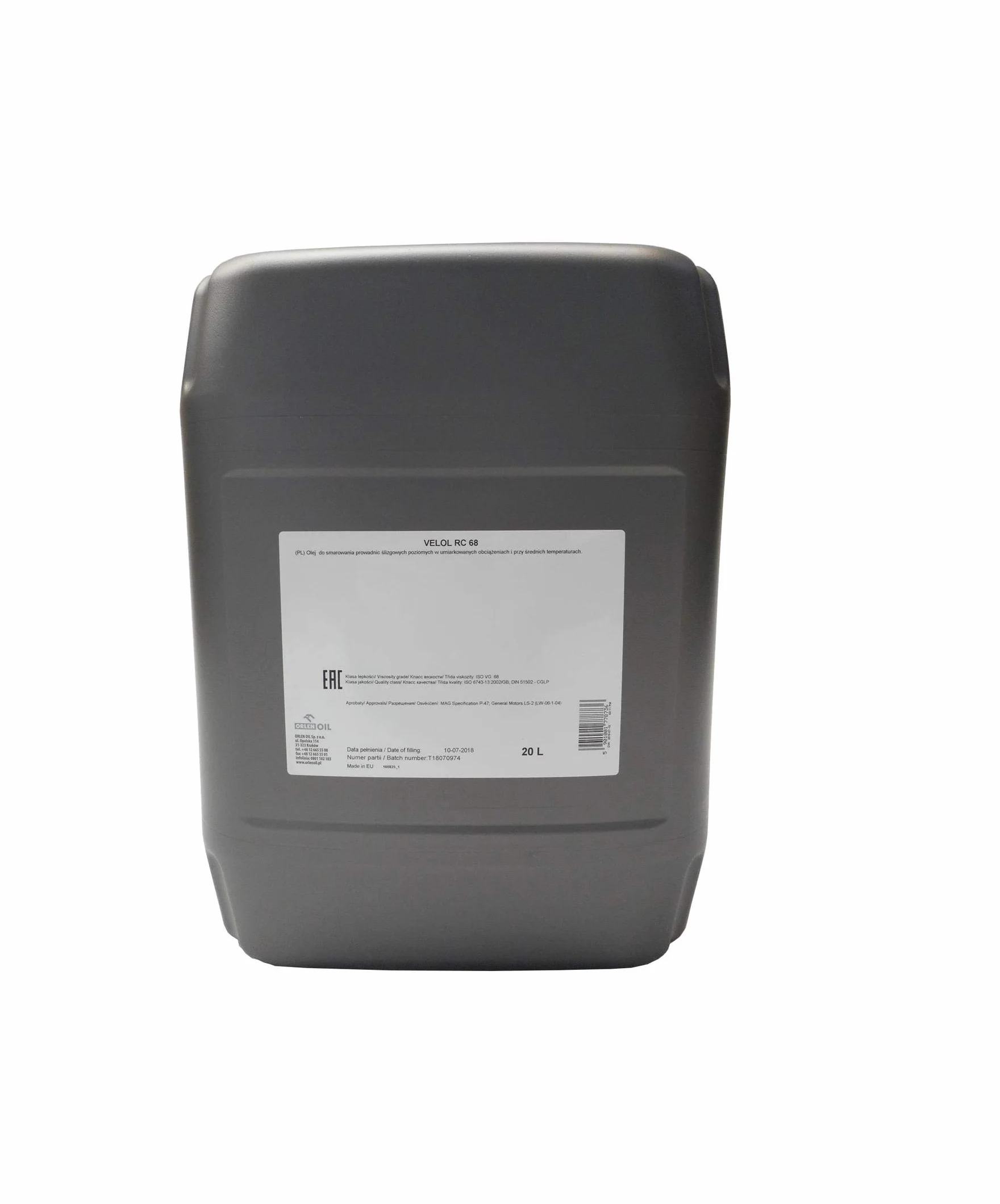 Aceite de guias profesional Viscosidad 68 20 Litros