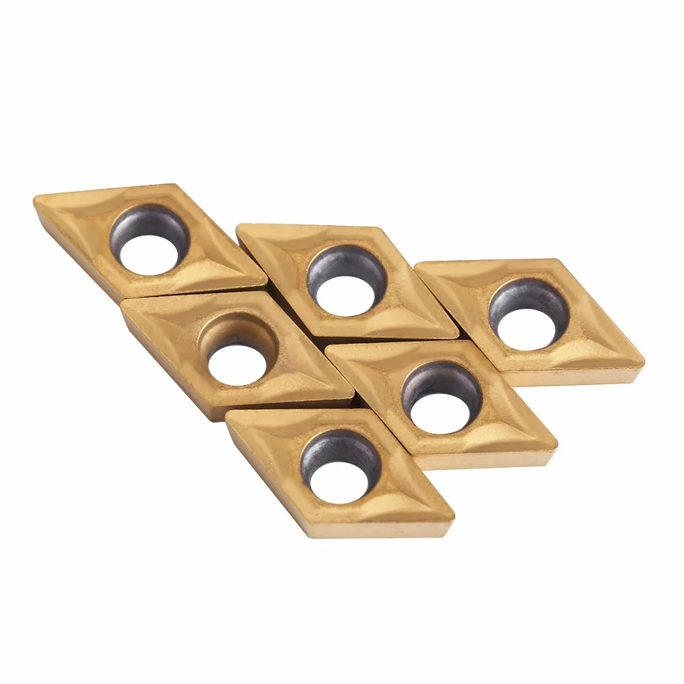 Insertos de Carburo CNC DCMT070202 Tin-coated para Fresado de Acero