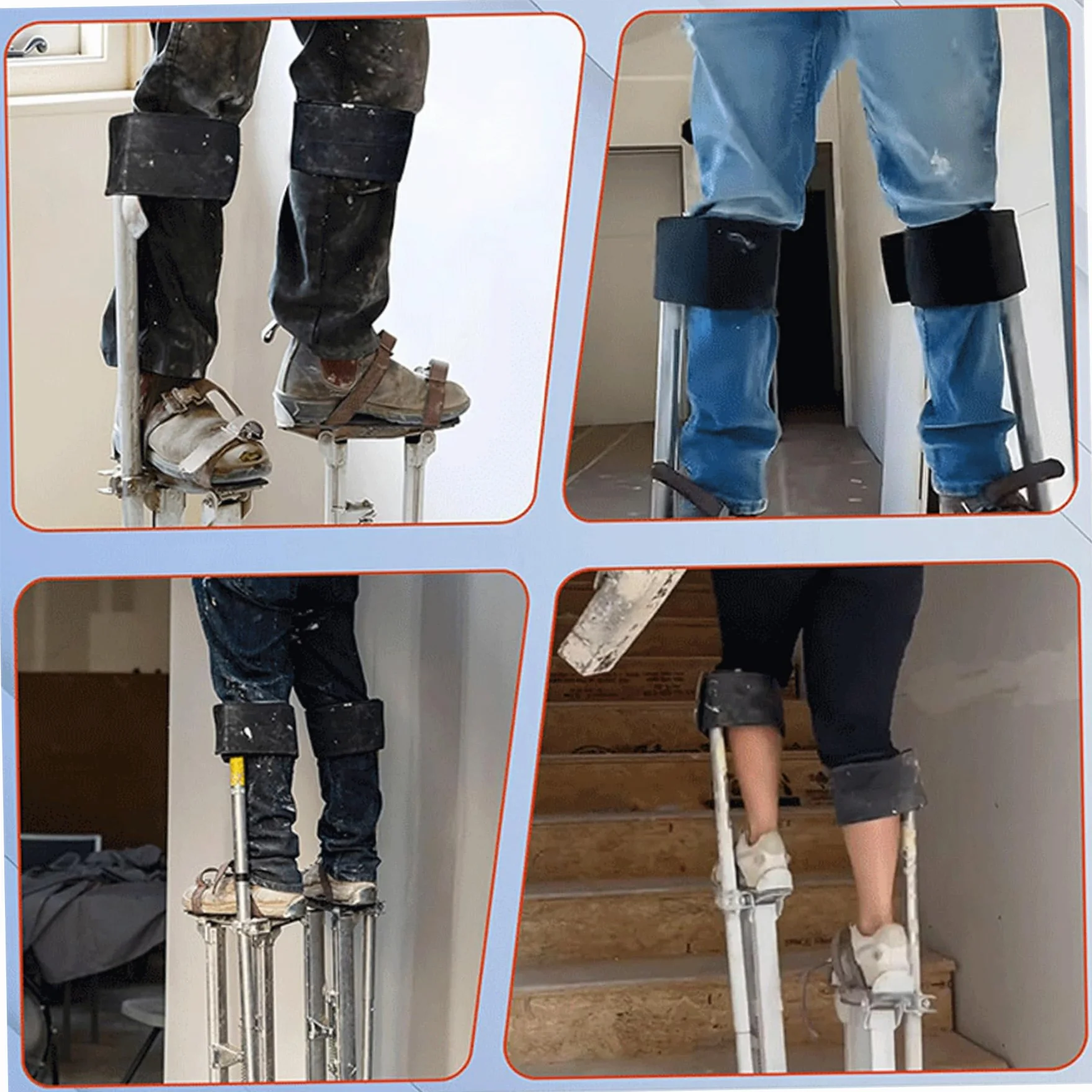 1 par de correas de zancos de nailon de repuesto lavables de 4x41 pulgadas con capa de espuma, correas de zancos de pintura para adultos, trabajos de construcción