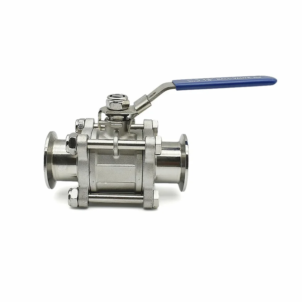 Brida de Bola Alto vacío Manual Tres Piezas Acero Inoxidable SUS304 KF16 KF25 KF40 KF50, instalación rápida(KF16)