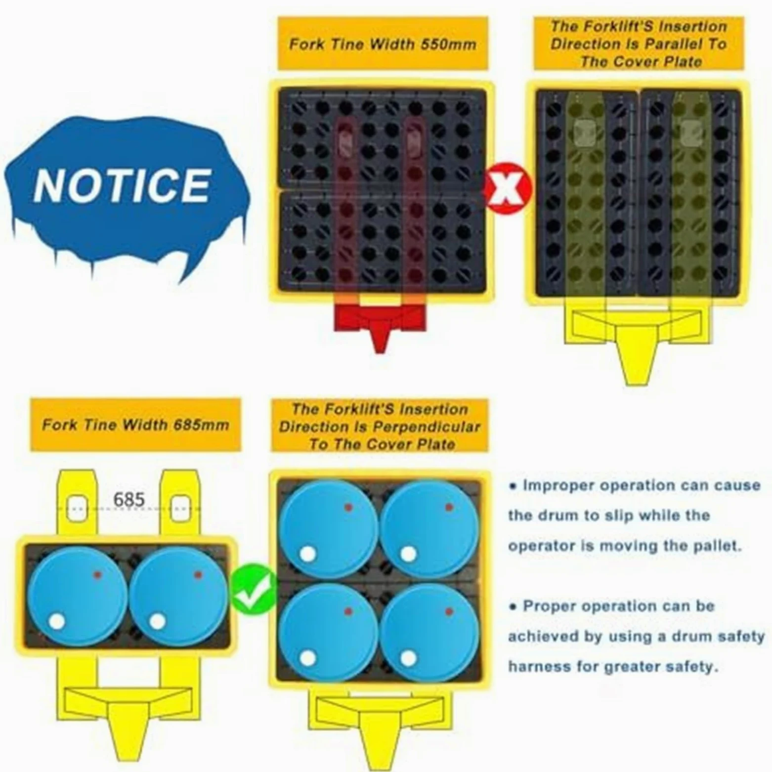 Cubeta de Retencion con Desague y Entradas de Carretilla, Palet Antiderrame de HDPE for Garaje, Plataforma Modular con Rejilla Desmontable, Control de Derrame Secundario(50 * 36 * 10cm)