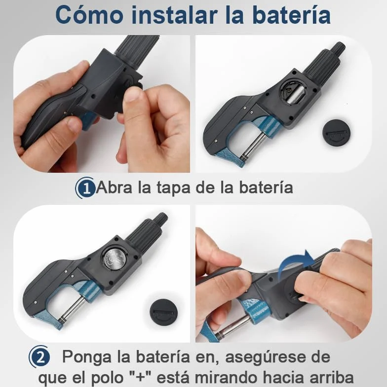 Beslands Digital Micrómetro 0-25mm Precisión 0.001mm Calibre Electrónico Herramientas de Medición