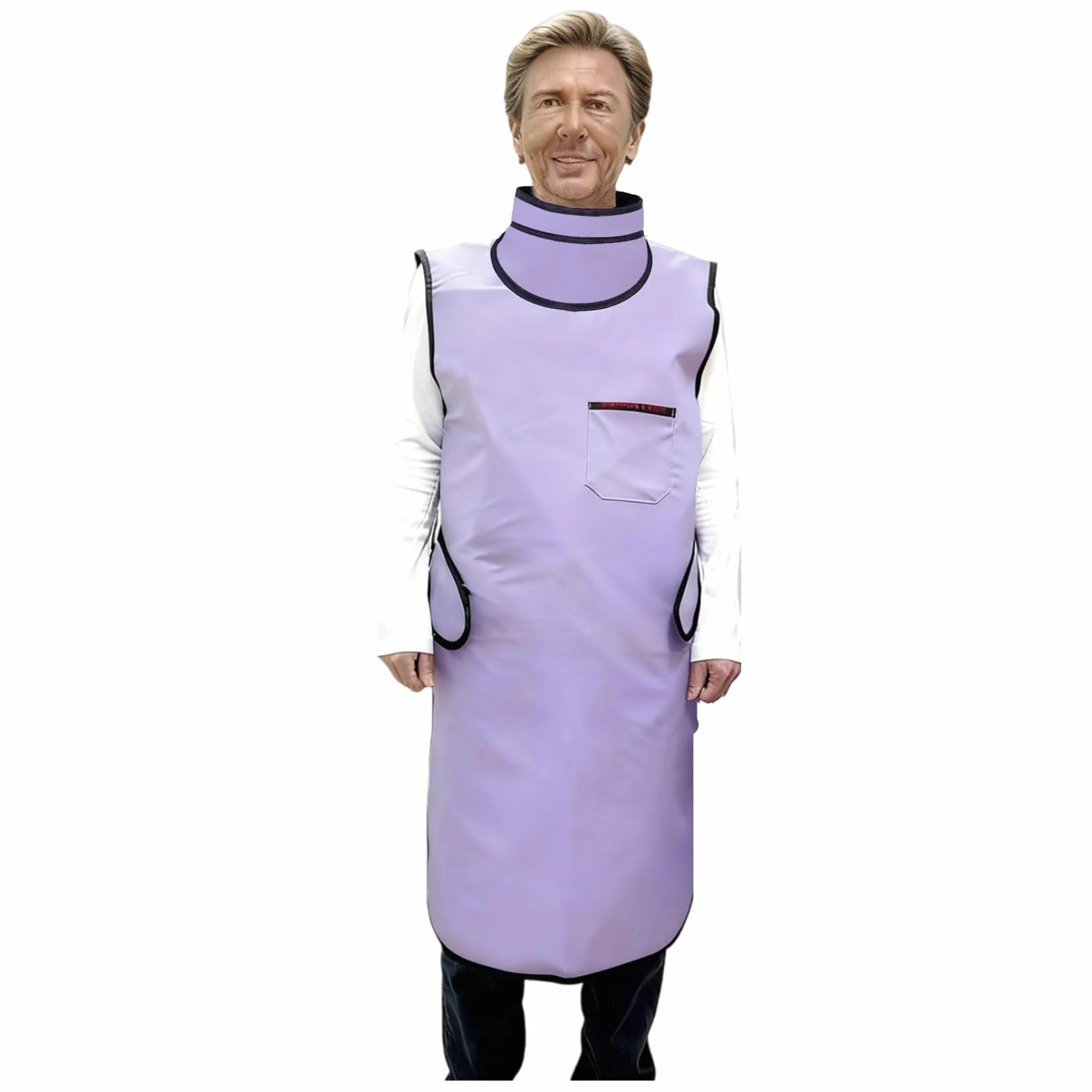 Delantal de Plomo Delantal De Plomo Para Rayos X De 0,35 Mmpb Con Collarín Protector Tiroideo Ajustable. Conjunto De Ropa De Plomo Para Protección Radiológica Para Laboratorio Dental(Small)