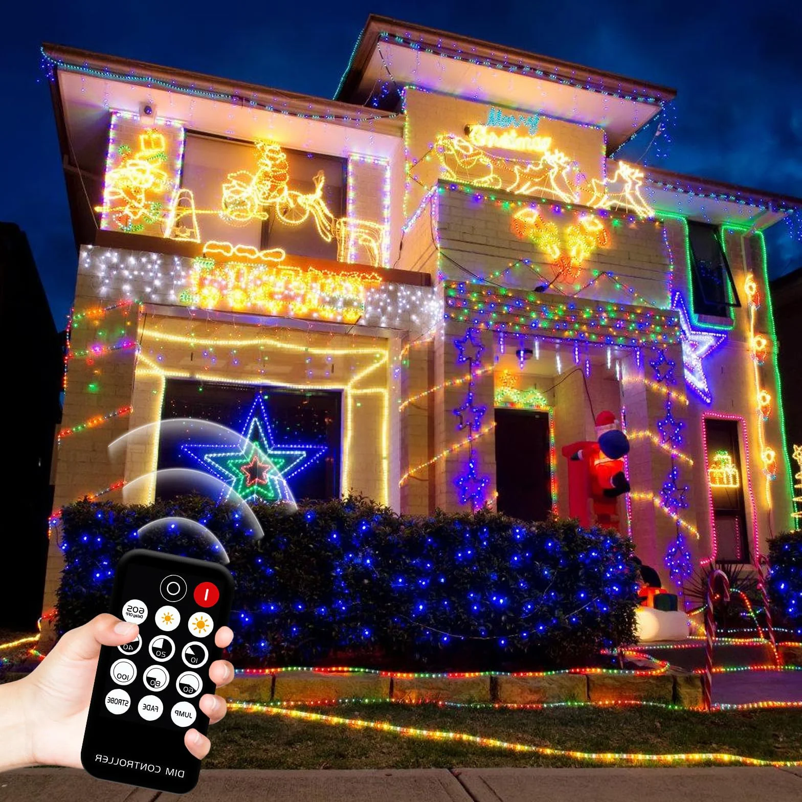 Mini RF Dimmer Controller 14 Teclas Wireless LED Dimmer 2 Cabezales De Conversión Stenuador Remoto RF Para Tiras LED Monocolor
