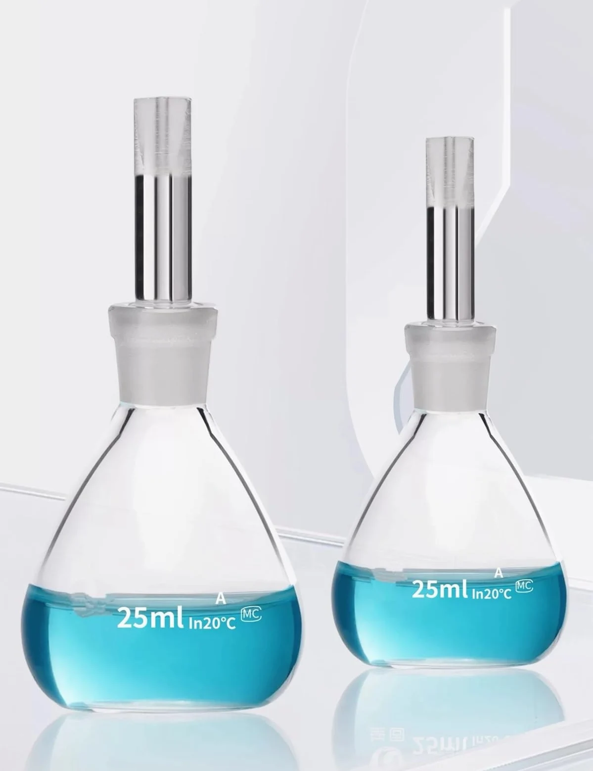 Picnómetro de vidrio for laboratorio, botella de gravedad específica, 5/10/25/50/100 ml(250ml)