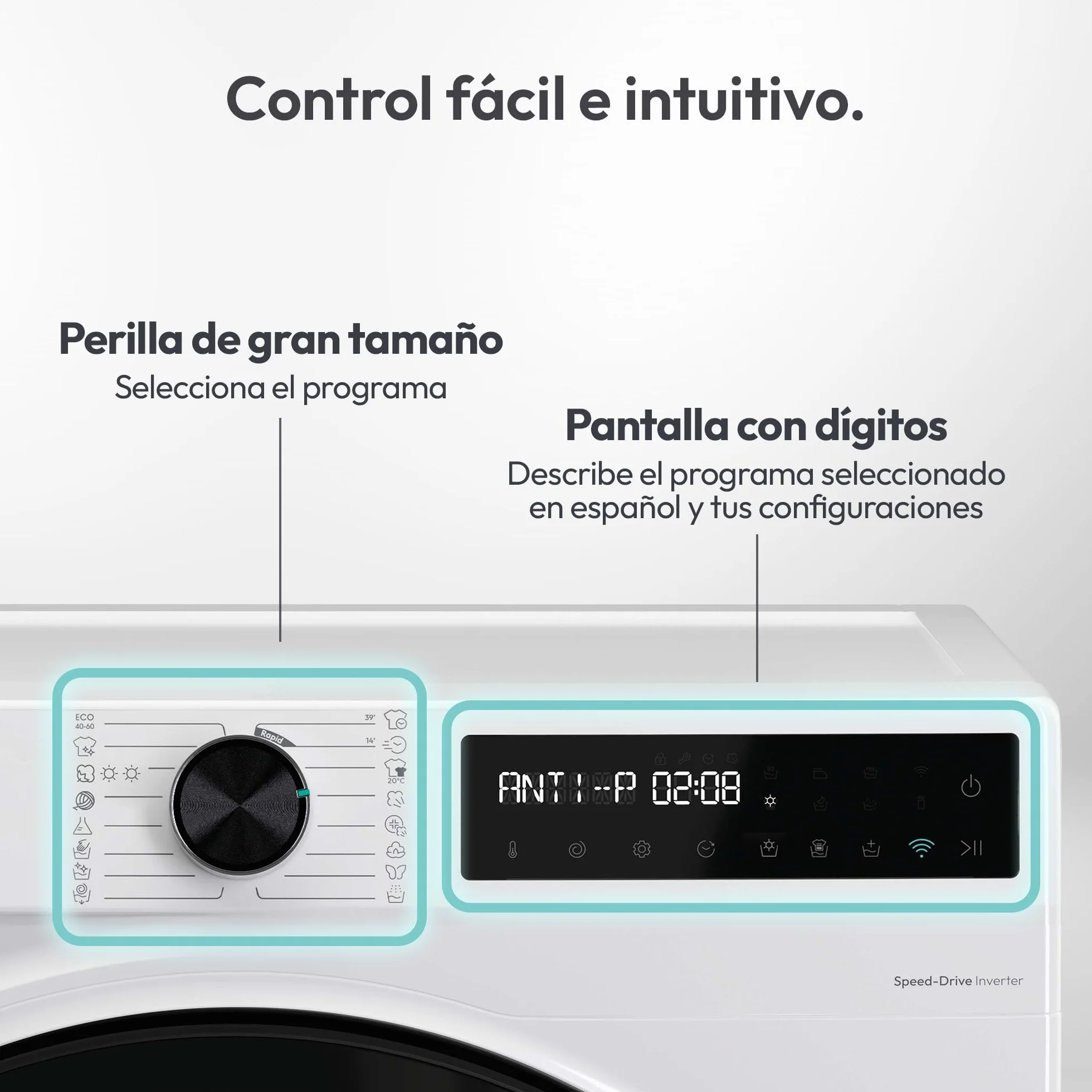 Candy ProWash&Dry 500 BWR 4128BL8-S Lavasecadora 12KG+8KG 1400RPM Motor Inverter SpeedDrive Wifi Blanca