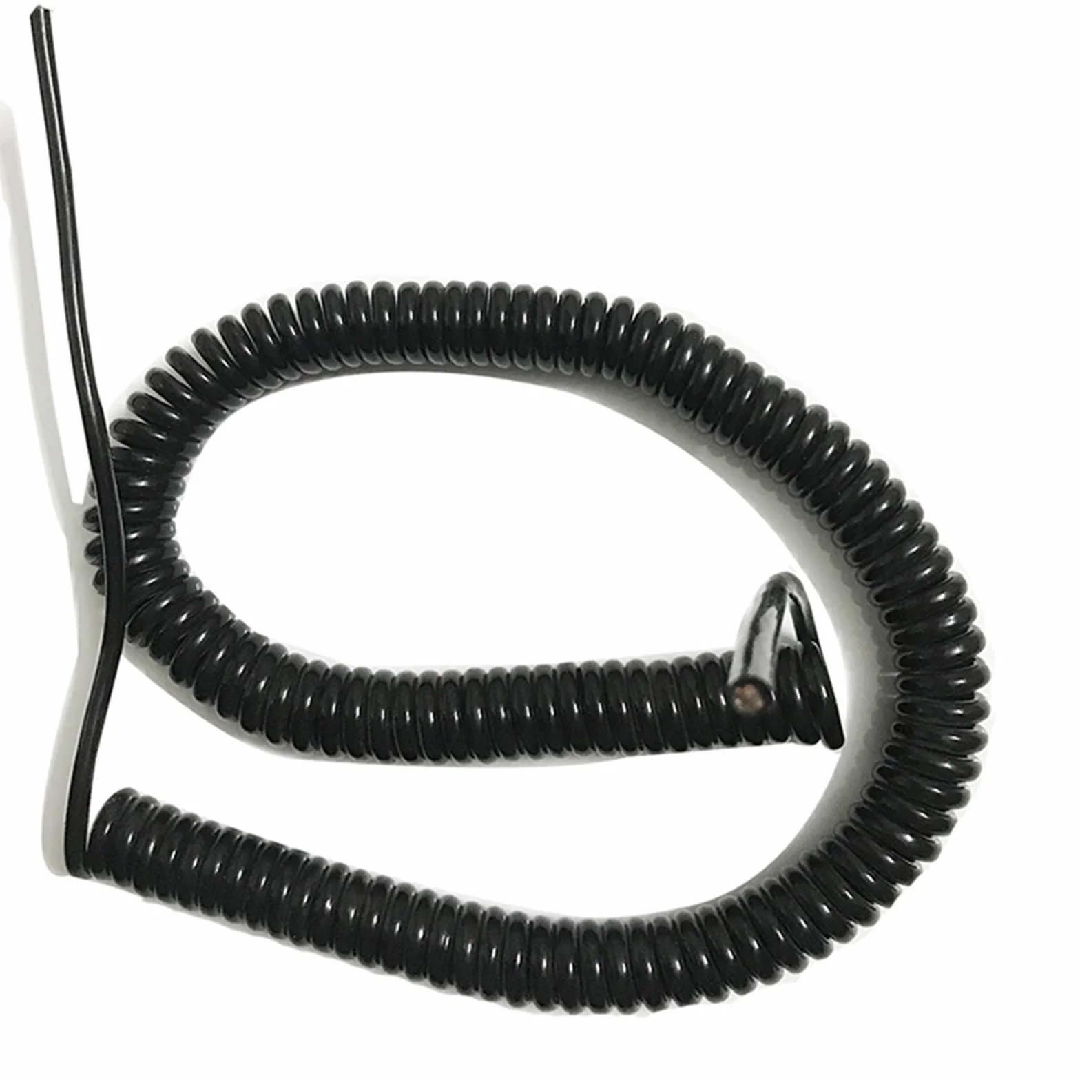 Cable de alimentación en espiral Flex Curly Spring Cable extensible de 10 núcleos, diámetro exterior cuadrado de 0,3 mm, cable espiral blindado de 10 mm.(Stretch 3 meters)