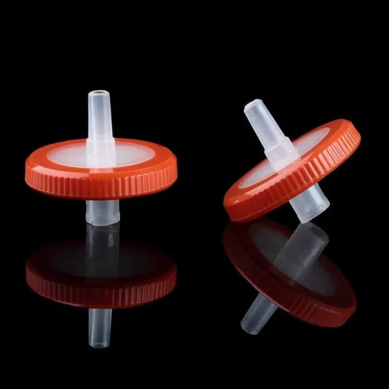 Filtro de laboratorio CA, filtro de aguja microporoso desechable, filtro de aguja de membrana de acetato de celulosa, diámetro exterior 13mm/25mm/33mm 100/PK(33 mm 0.45 um)