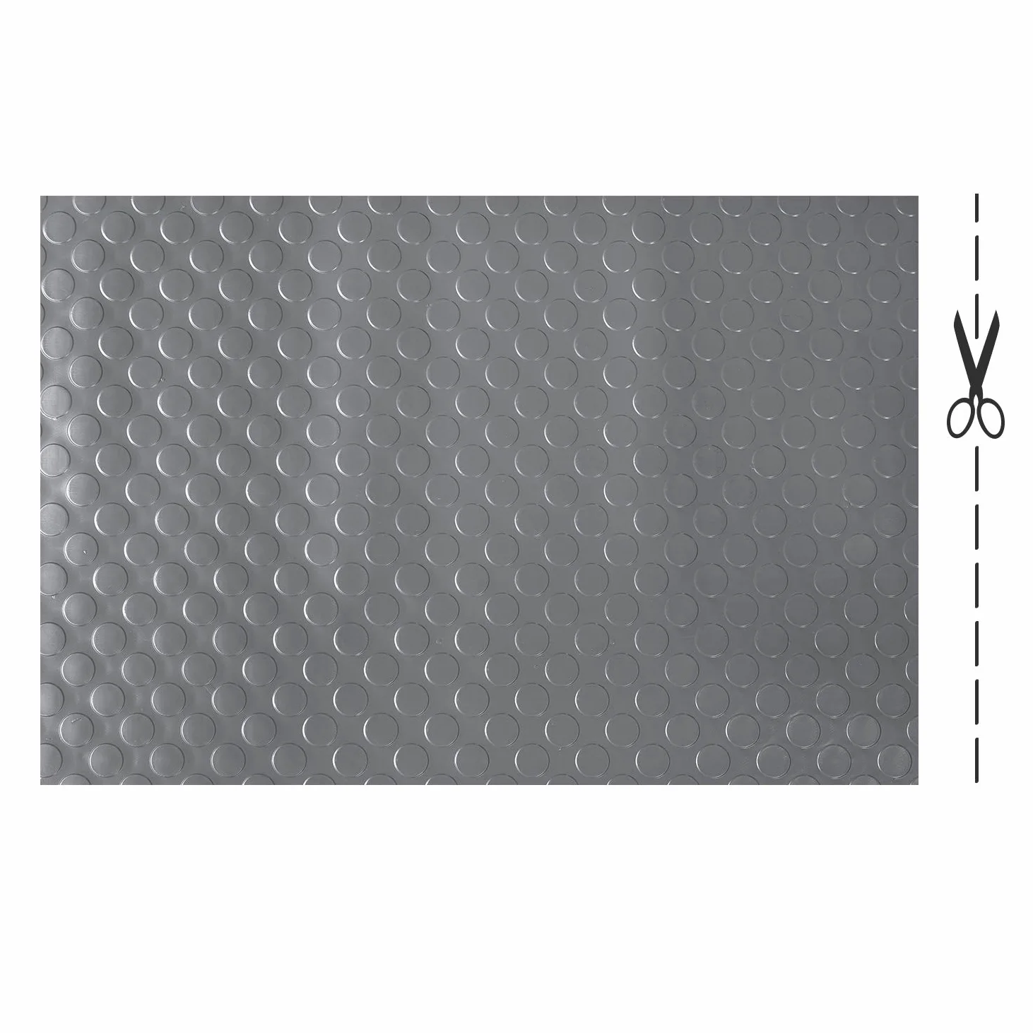 Alfombra de Goma Antideslizante PVC 1,5x4 MT Gris para Exteriores Talleres Garaje