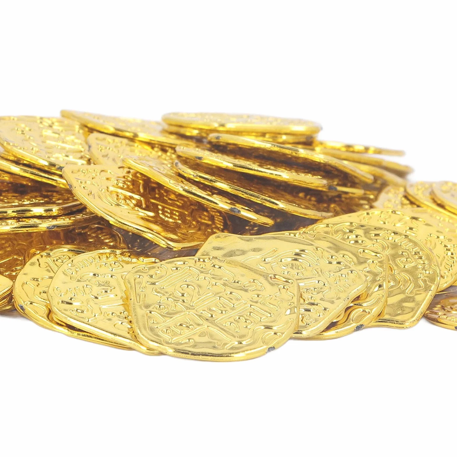 Halloween Pirata Monedas de Simulación 100 Piezas Plástico Dorado Decoración Fiestas