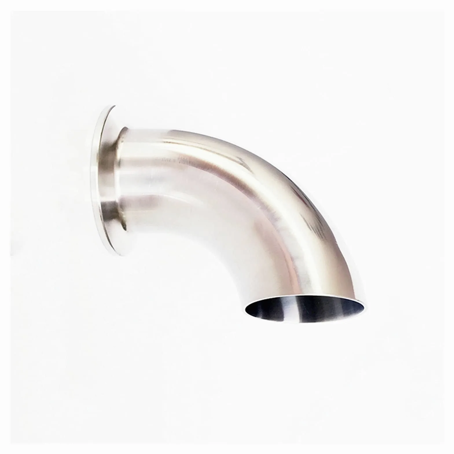 HMTE Accesorios de tubería 2-1/2 "63mm304 virola de Acero Inoxidable Codo de 90 Grados Accesorio de tubería 2,5" Tri Abrazadera Boquilla de Grifo de Manguera de jardín