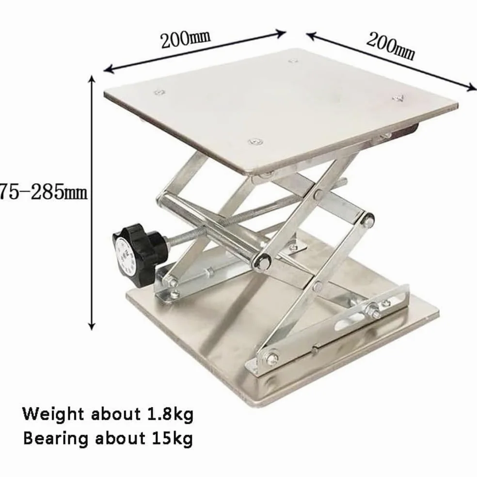 Mesa elevadora de tijera, estante de acero inoxidable para gato de laboratorio, gran capacidad de carga para un fácil manejo y transporte