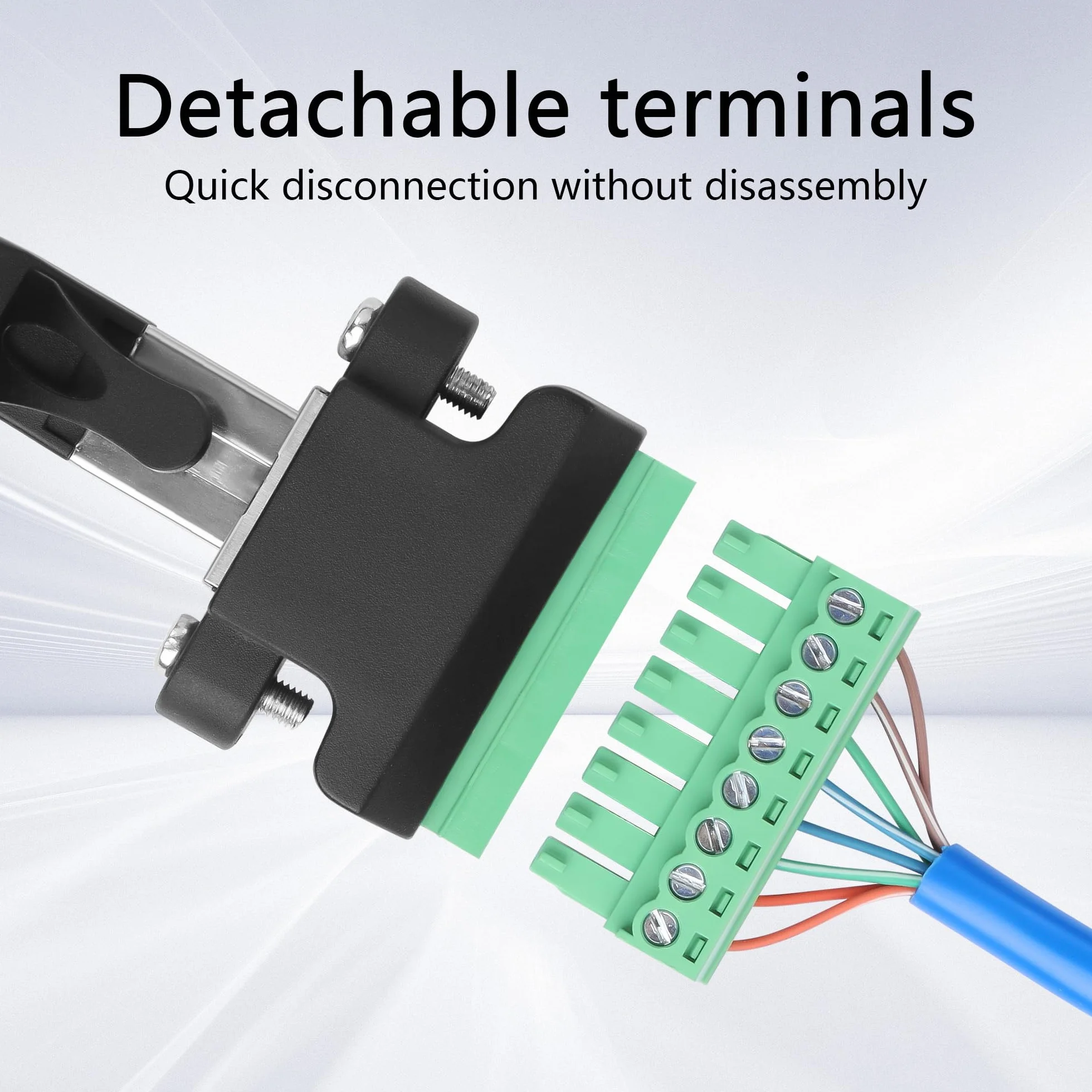 GINTOOYUN 2 szt. RJ45 Panel Montażowy Adapter RJ45/8P 8C Żeński Wtyk 8-pinowy Adapter Złącza Śrubowego z Śrubą Montażową do Komputerów Stacjonarnych, DVR