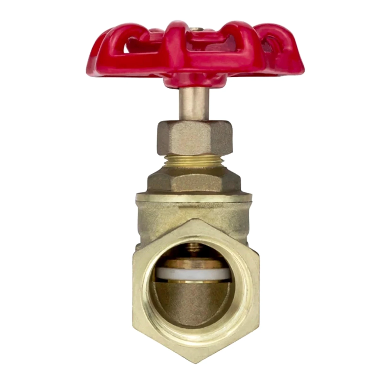 Válvula de compuerta latón Dos vías 1/2", 3/4", 1", 1 1/4", 2" con Interruptor válvula Agua, Rosca Interna, manija Tipo Flor Ciruelo(DN25)