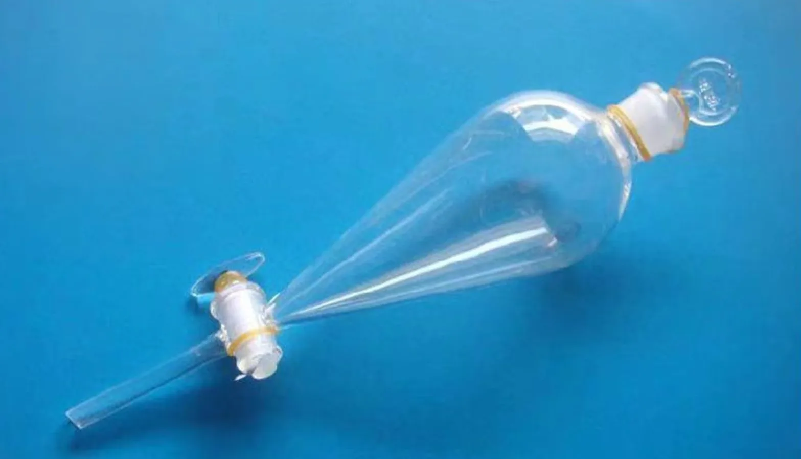 Embudo separador de vidrio de 60mL a 2000mL con tapón de vidrio, grifo de tornillo, embudo separador, cristalería de laboratorio(500mL)