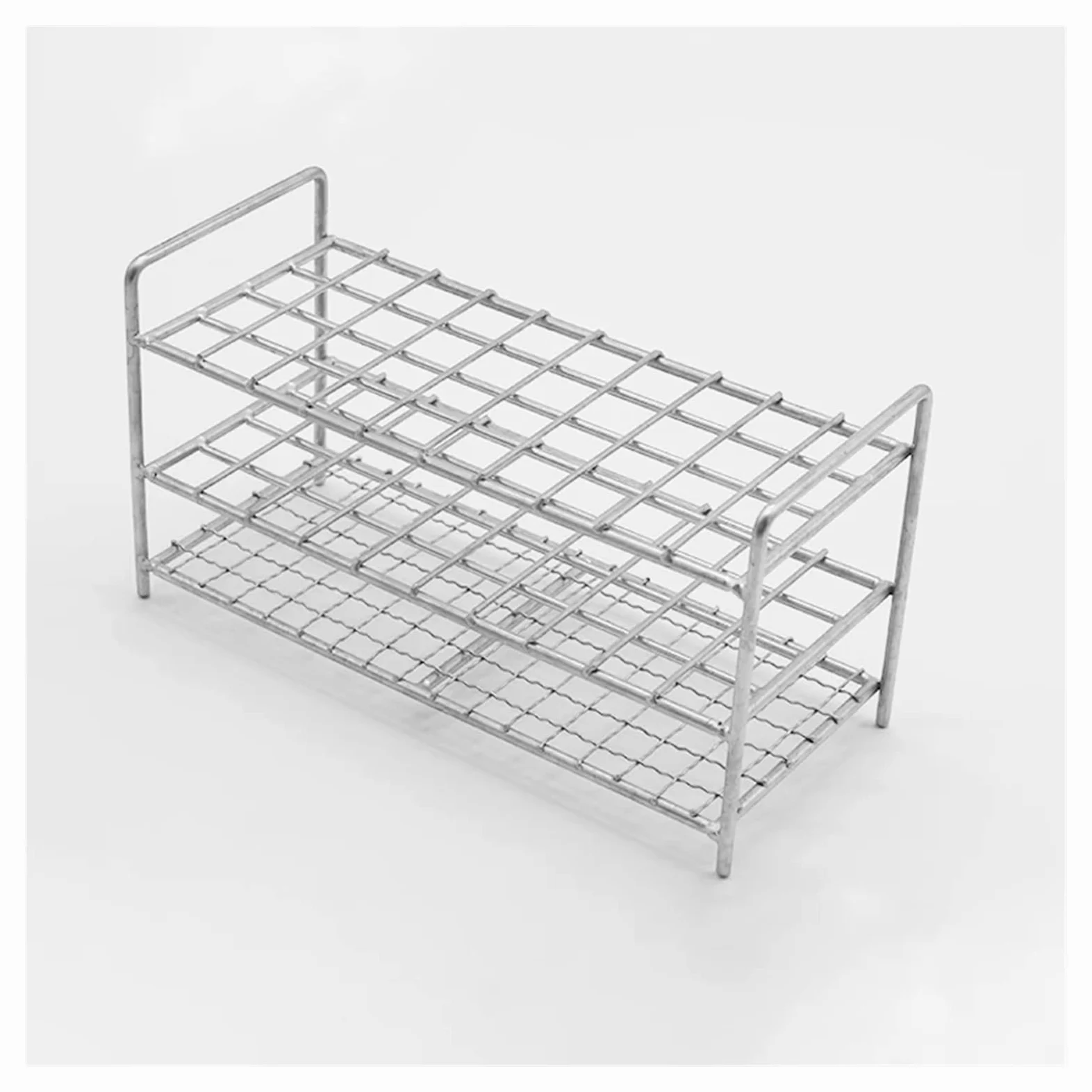 Soporte para tubos de ensayo de acero inoxidable para tubos de 26 mm, 40 agujeros, soporte de tubo de centrífuga de laboratorio