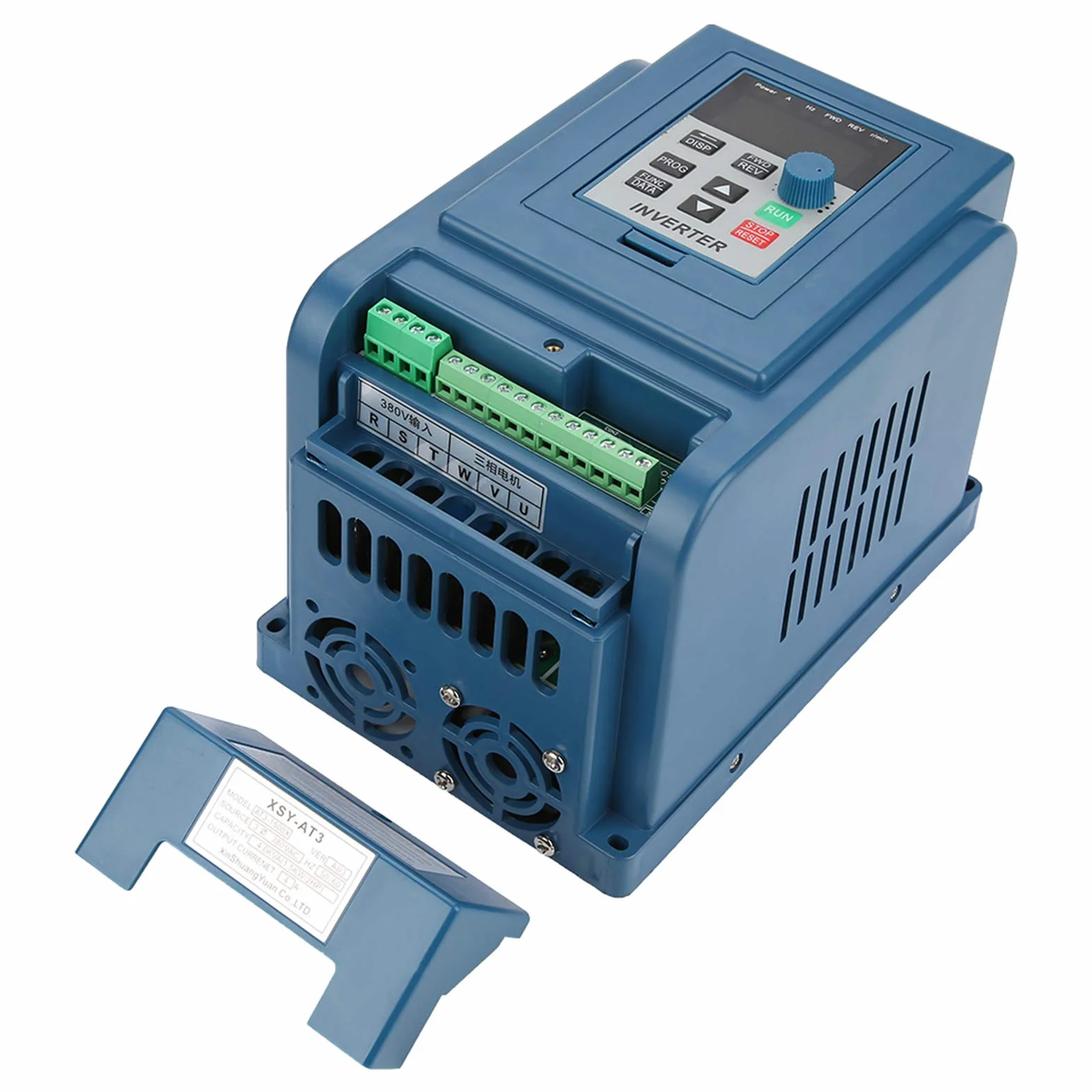 Wakects Variador de Frecuencia 380V AC 3 Fase 4a 1.5KW Controlador de Velocidad VFD para Motor Trifásico