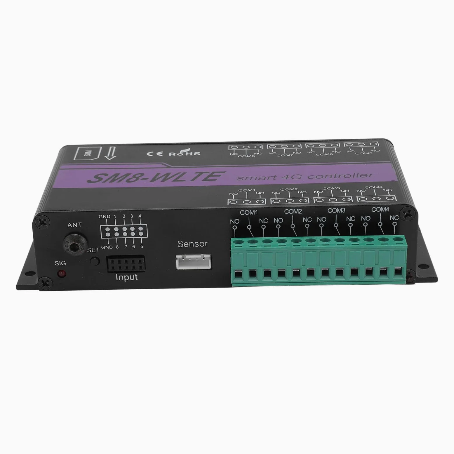 Fdit Controlador de Puerta GSM 4G, Interruptor Remoto por SMS con Sensor de Temperatura y Humedad, para Control de relé Industrial