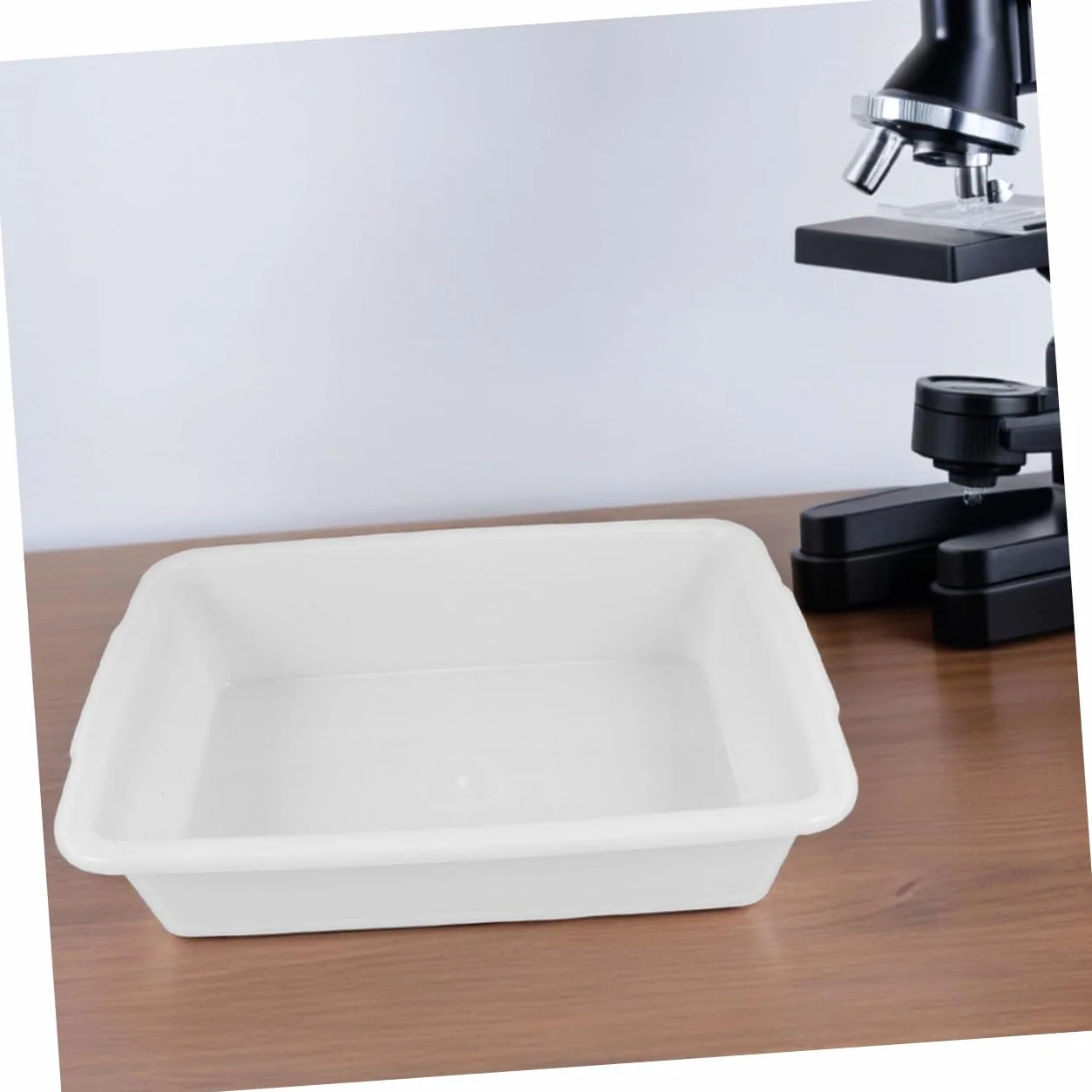 Veemoon Bandeja de laboratorio de plástico pequeña 24x17x6.5 cm resistente a ácidos almacenamiento reactivos químicos