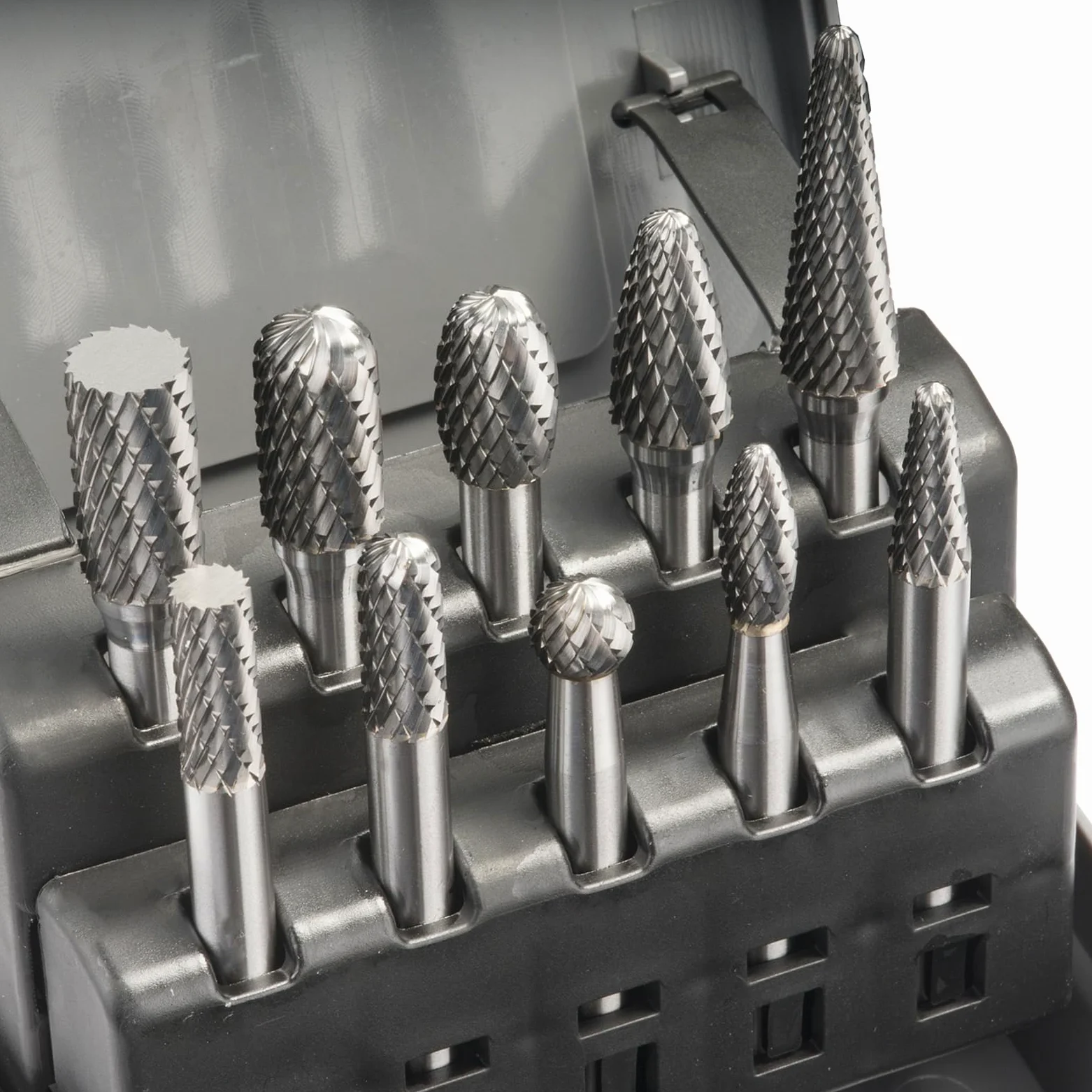 LU&MN - Juego de fresas de carburo sólido de doble corte de carburo rotativo con vástago de 0,63 cm para taladro de molino, tallado de metal, pulido, grabado, perforación