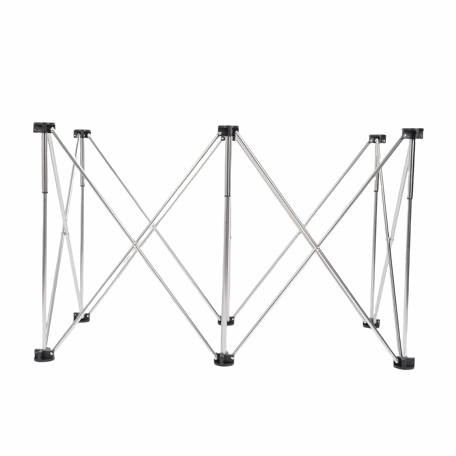 FTVOGUE Pata de Banco de Trabajo Portátil Pata de Soporte de Trabajo Plegable de Acero Inoxidable Capacidad de 600 Kg Diseño Telescópico de 6 Patas Configuración Rápida con Bolsa de Almacenamiento
